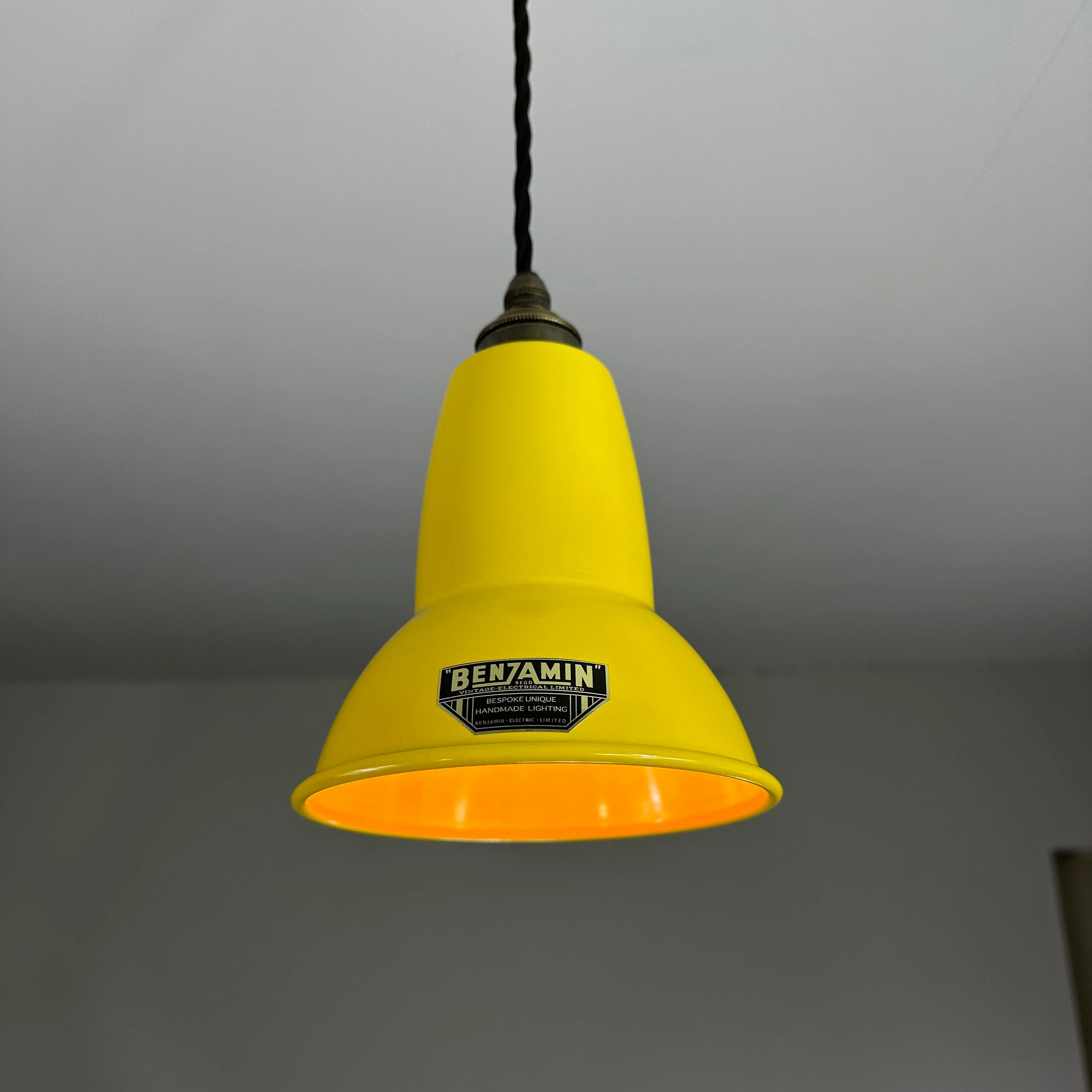 Alby ~ Summer Yellow Shade Pendant Set Light ~ 6 Inch - Image 5