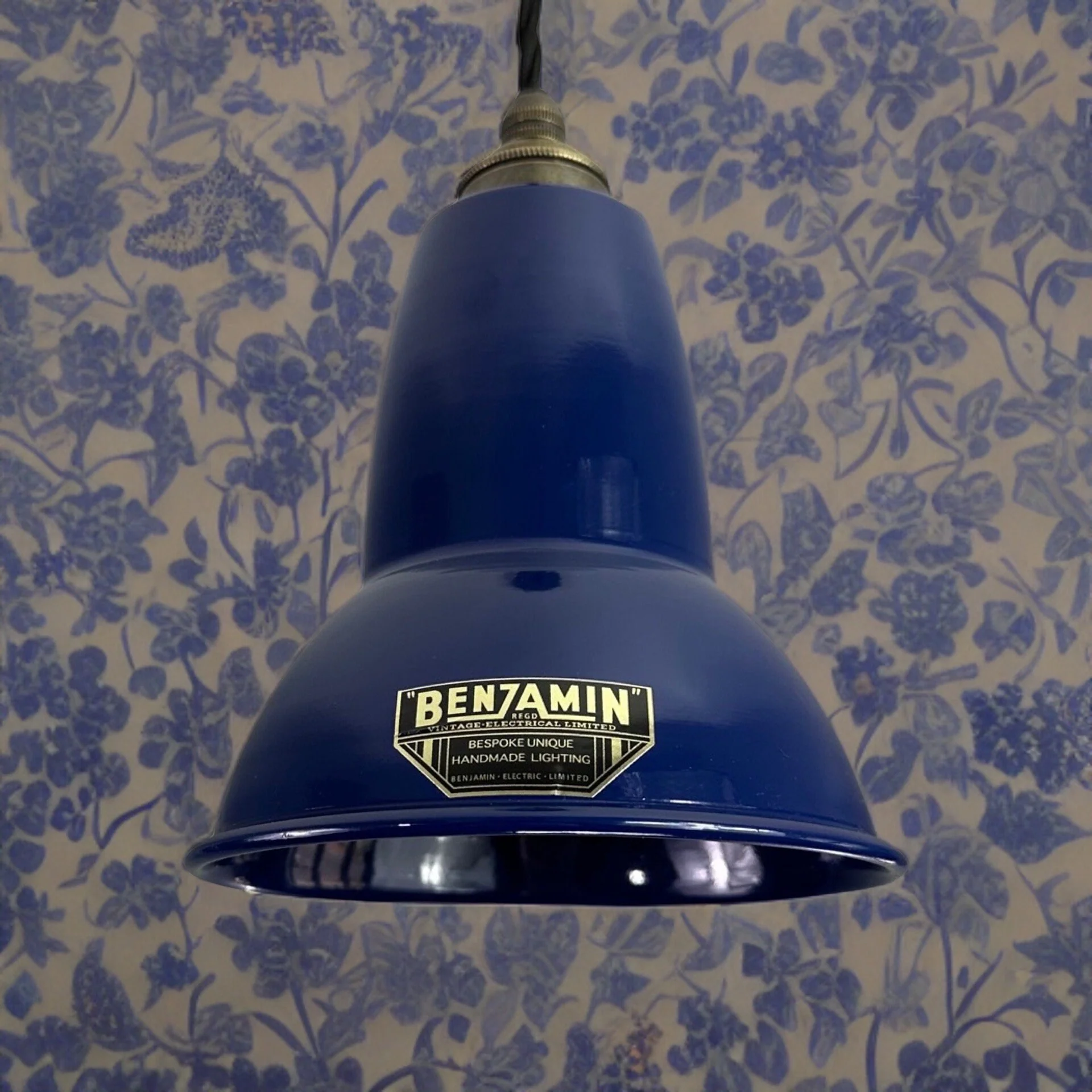 Alby ~ Navy Blue Shade Pendant Set Light | Ceiling Dining Room | Kitchen Table | Vintage Edison Filament Bulb | 6 Inch - Image 6