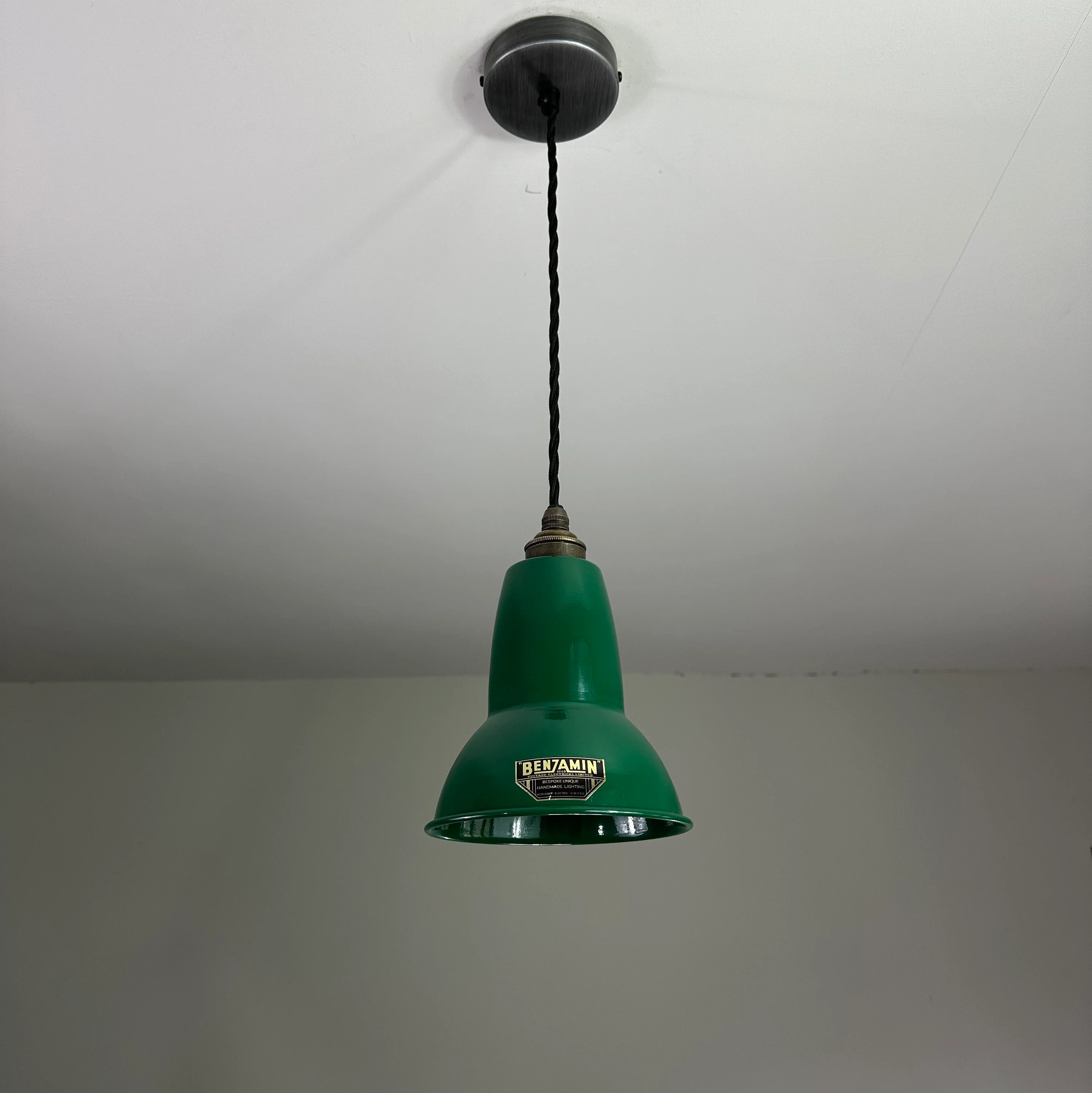 Alby ~ Racing Green Shade Pendant Set Light ~ 6 Inch - Image 3
