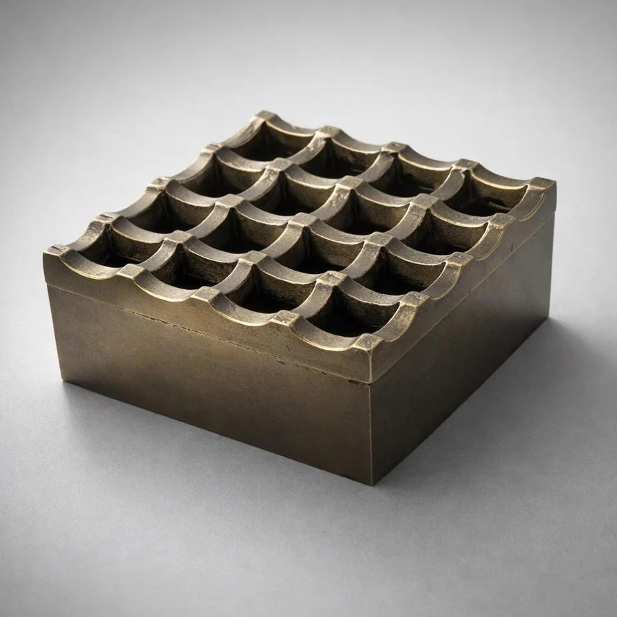 Antique Brass Handcrafted Cast Ashtray - Vintage Style Cigar Holder Ashtray - Heavy Cigarette Ashtray