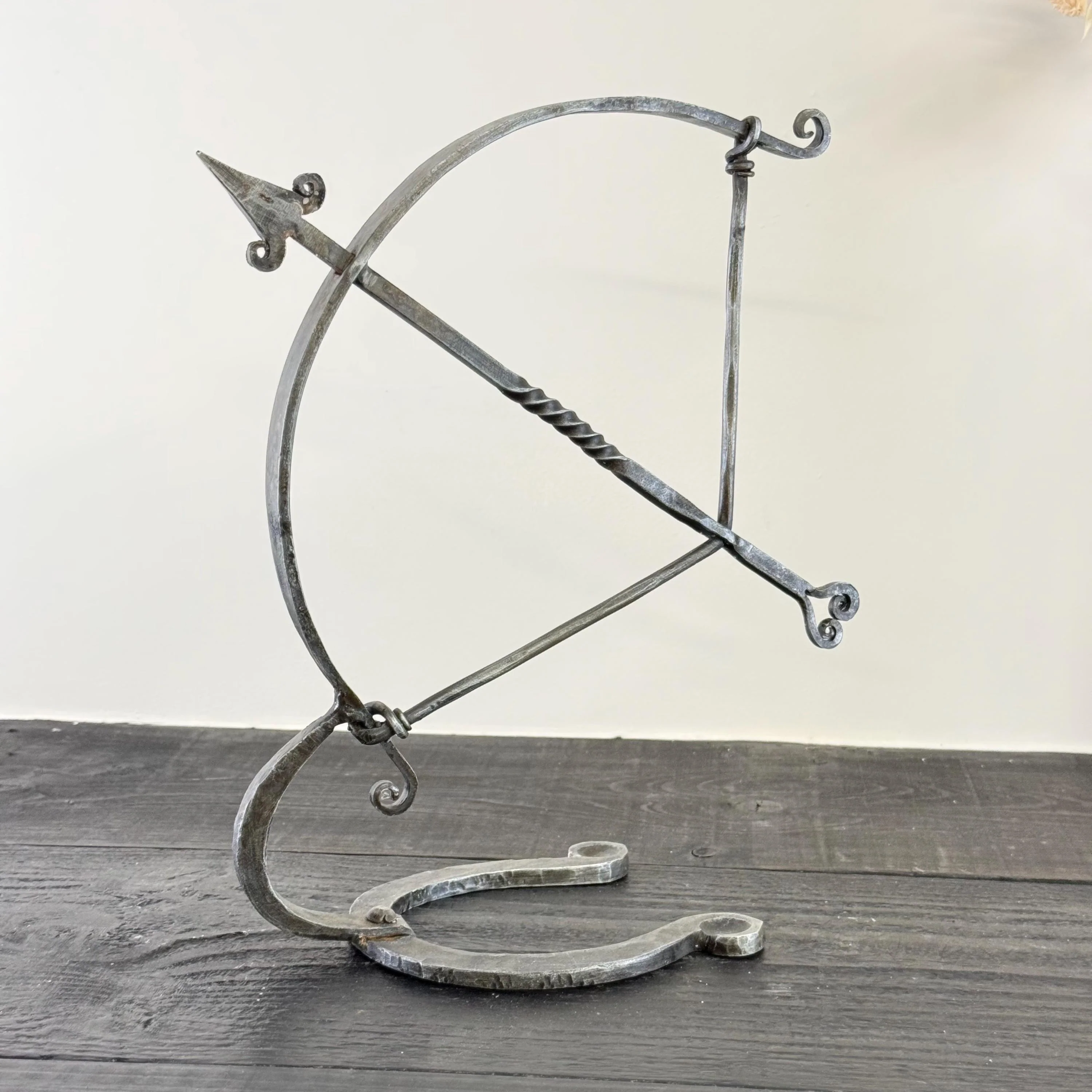 Armillary Arrow Solid Wrought Iron Sculpture - Image 3