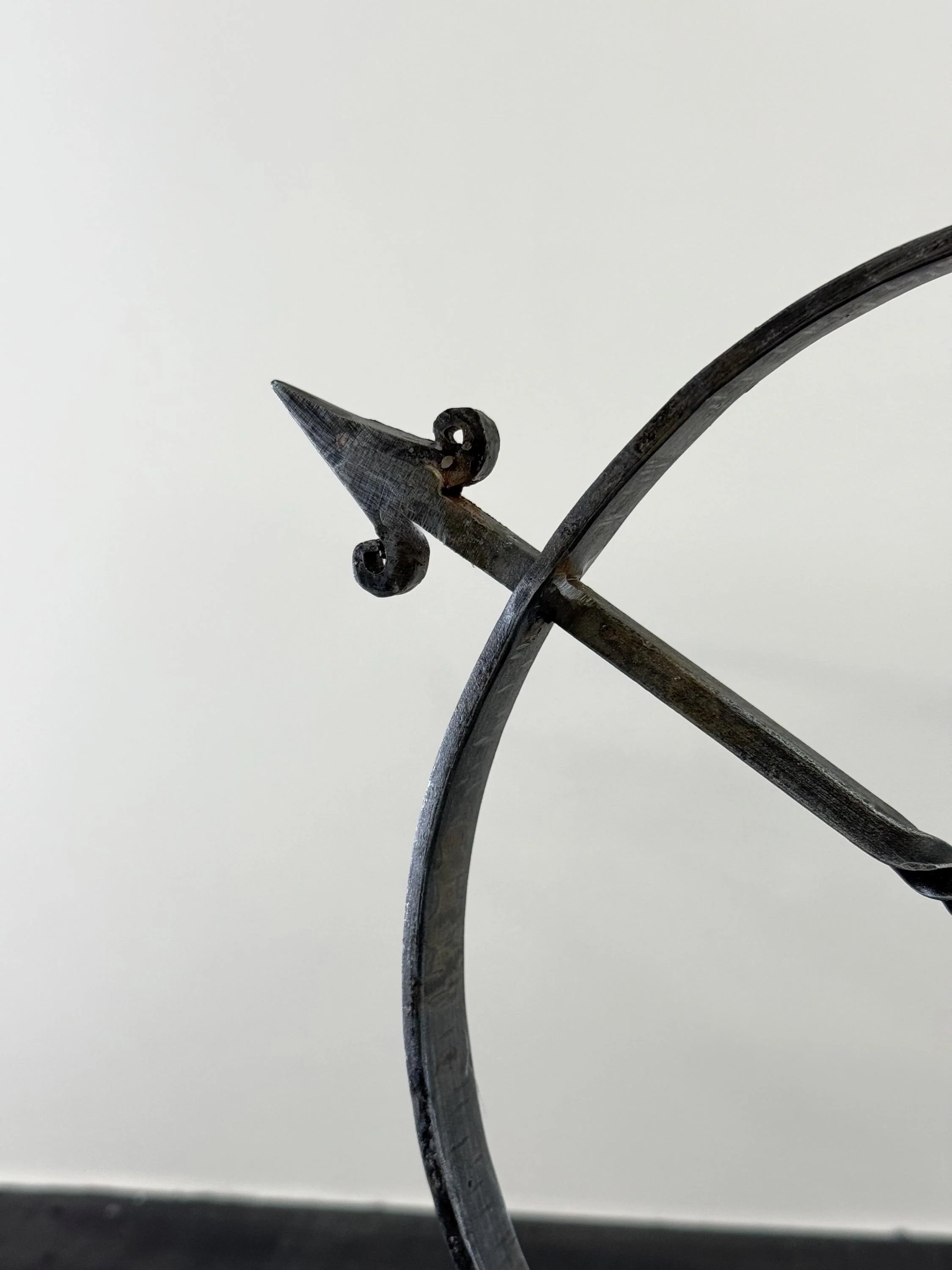 Armillary Arrow Solid Wrought Iron Sculpture - Image 6