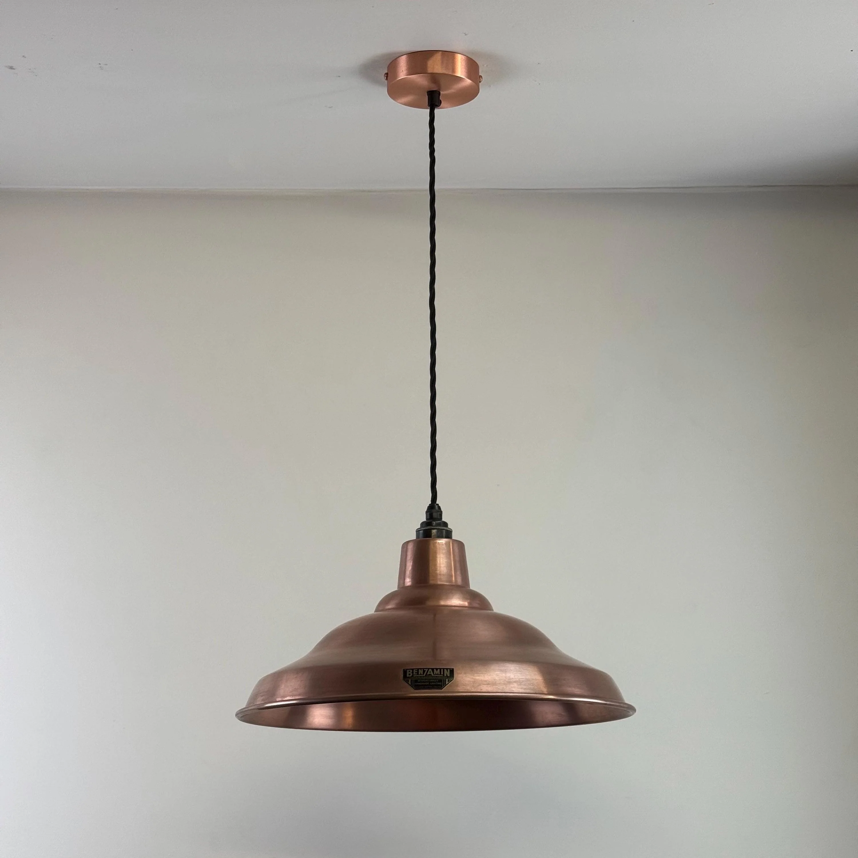 Bawsey ~ Antique Copper Industrial factory shade light ~ 16 Inch - Image 4