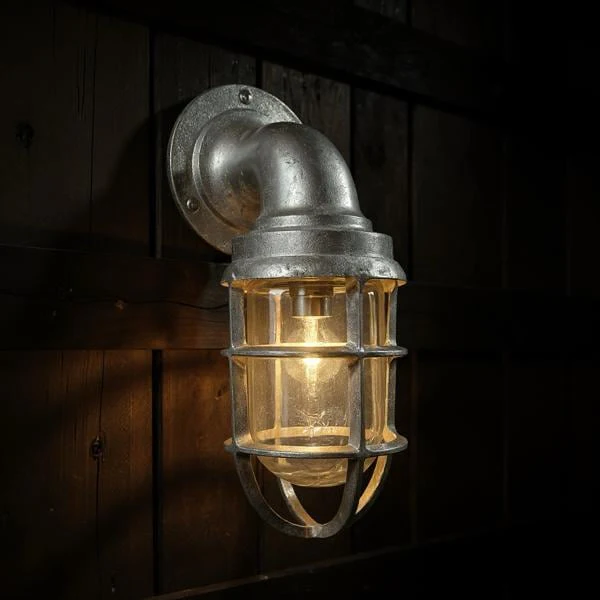Beachamwell ~ Raw Cast Bulkhead Outdoor & Bathroom Sconce Wall Light ~ 10.5 Inch - Image 7