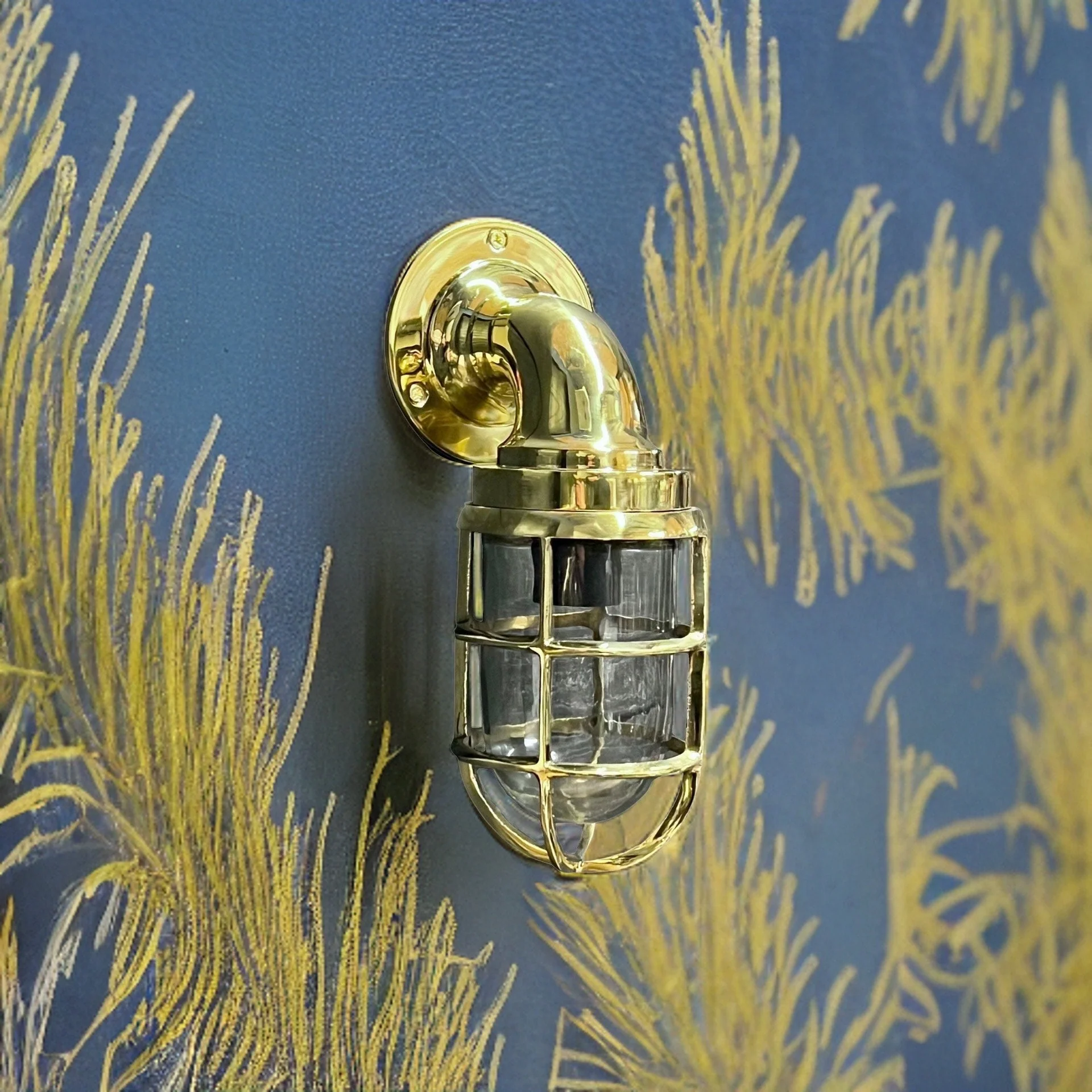 Beachamwell ~ Solid Brass Bulkhead Outdoor & Bathroom Wall Light ~ 10.5 Inch - Image 4