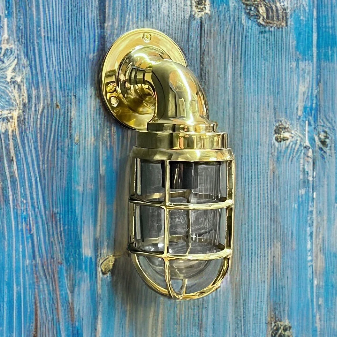 Beachamwell ~ Solid Brass Bulkhead Outdoor & Bathroom Wall Light ~ 10.5 Inch - Image 5
