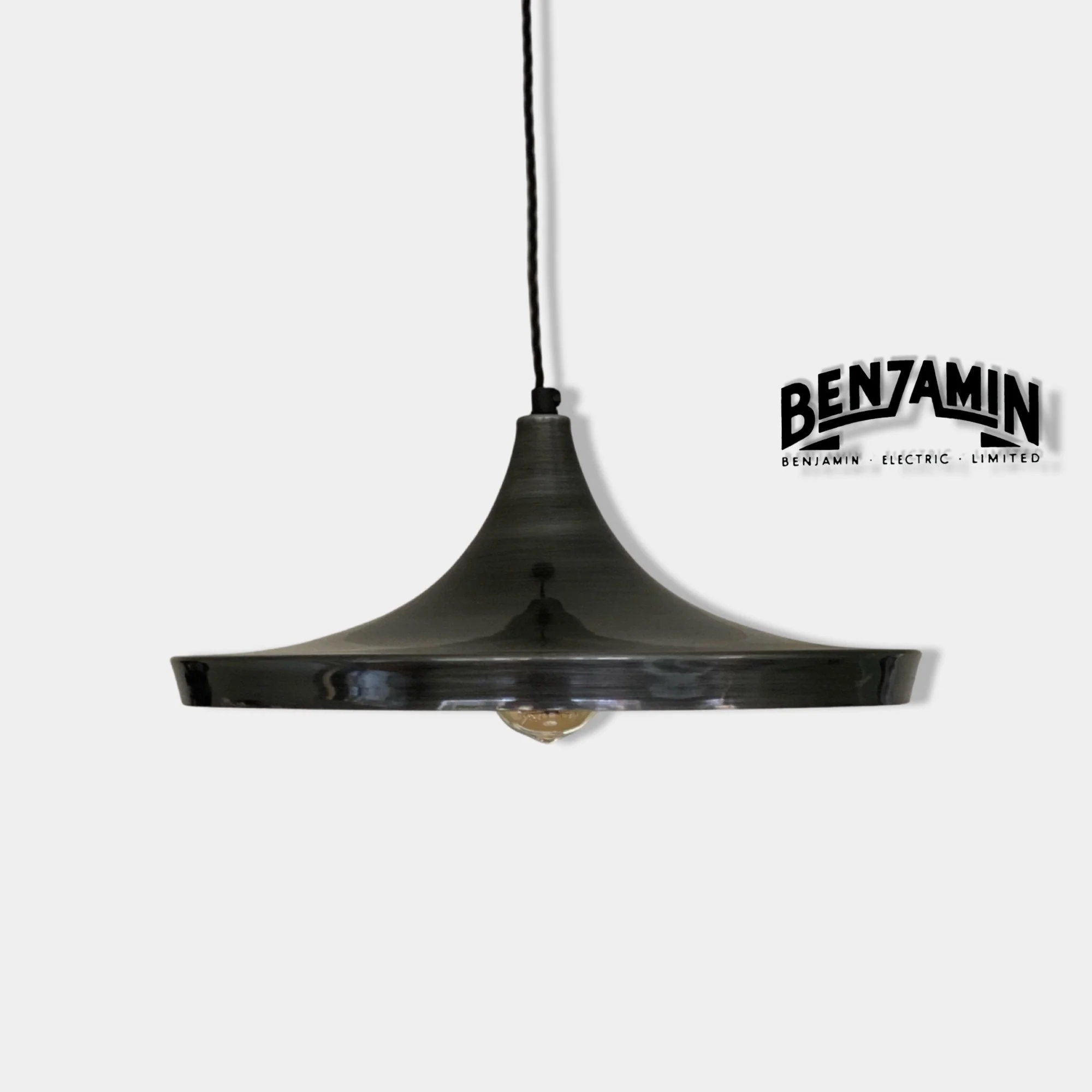 Beetley ~ Shade Only Pewter Grey Solid Steel Shade light | Industrial Factory ceiling dining room kitchen vintage beat - Image 3