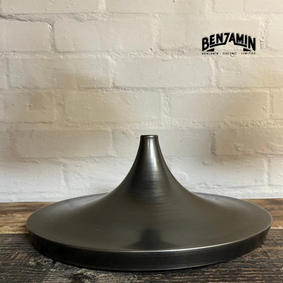 Beetley ~ Shade Only Pewter Grey Solid Steel Shade light | Industrial Factory ceiling dining room kitchen vintage beat - Image 4