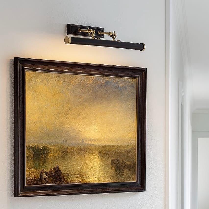 Black & Brass Art Gallery Lamp for Paintings Photos Adjustable Wall Mounted Vintage Picture Light - Image 2