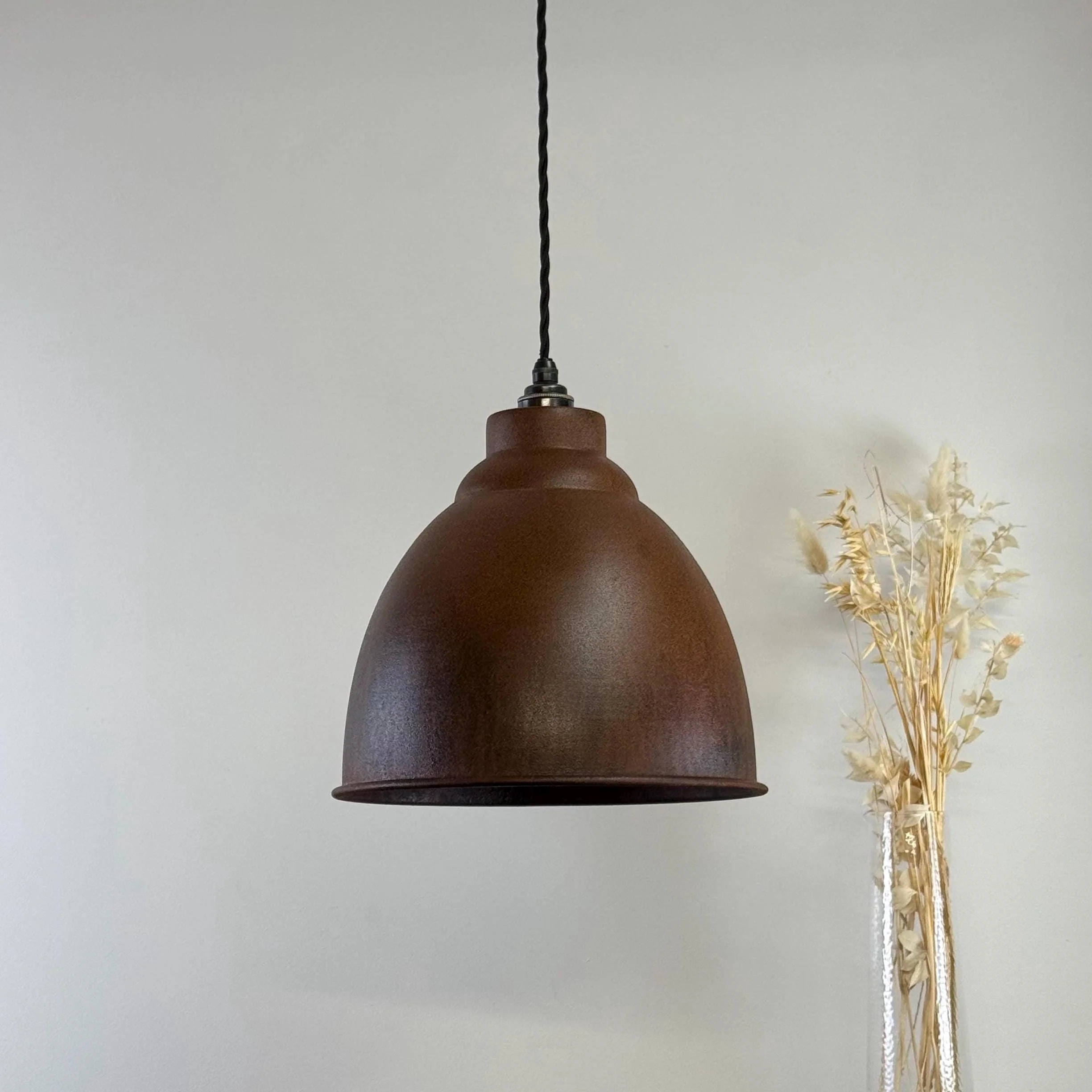 Brooke ~ Rusted Steel Lampshade Pendant Ceiling Light ~ 11 Inch - Image 3