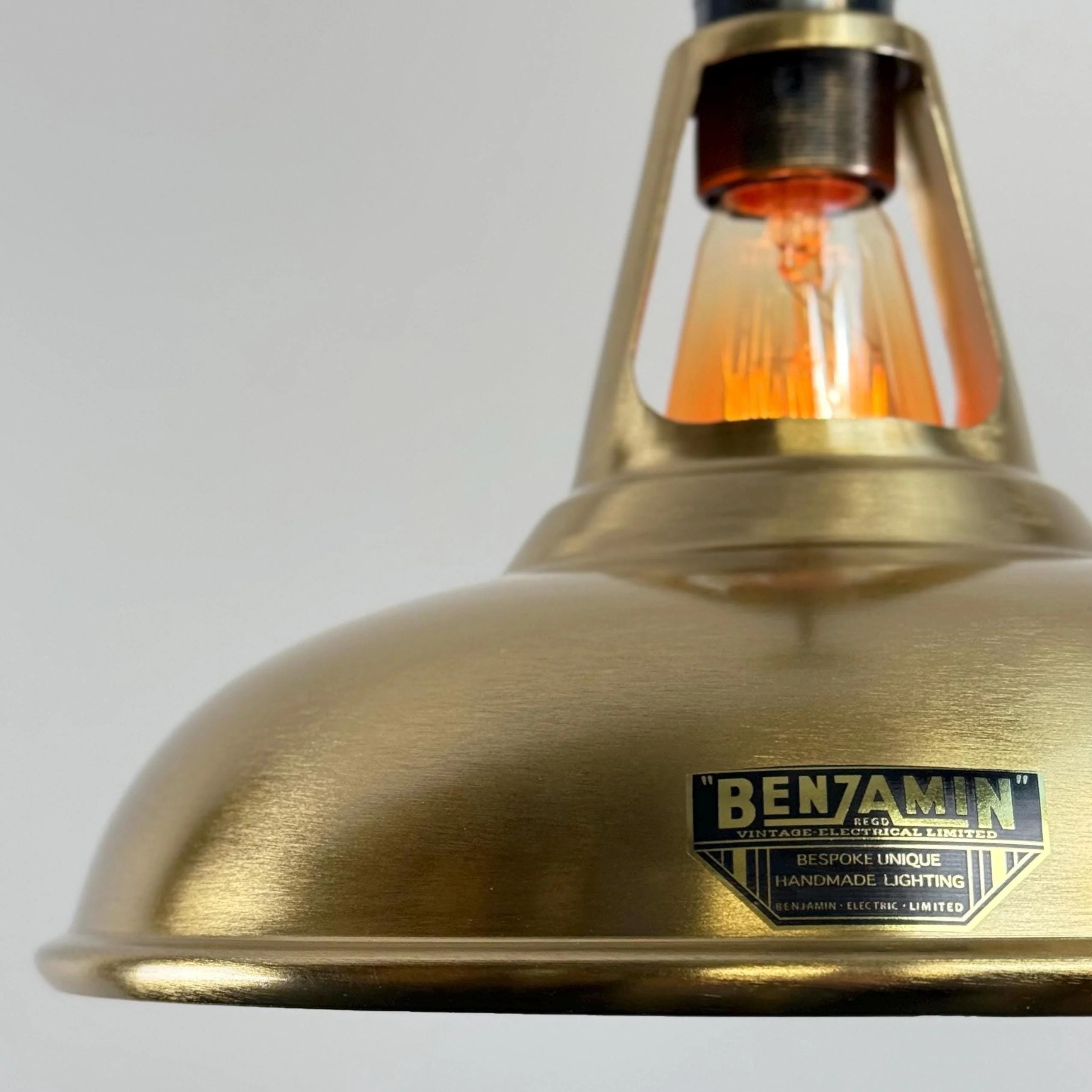 Cawston - Antique Brushed Brass Slotted Lampshade Pendant Ceiling Light *Factory Second* - 11 Inch - Image 7