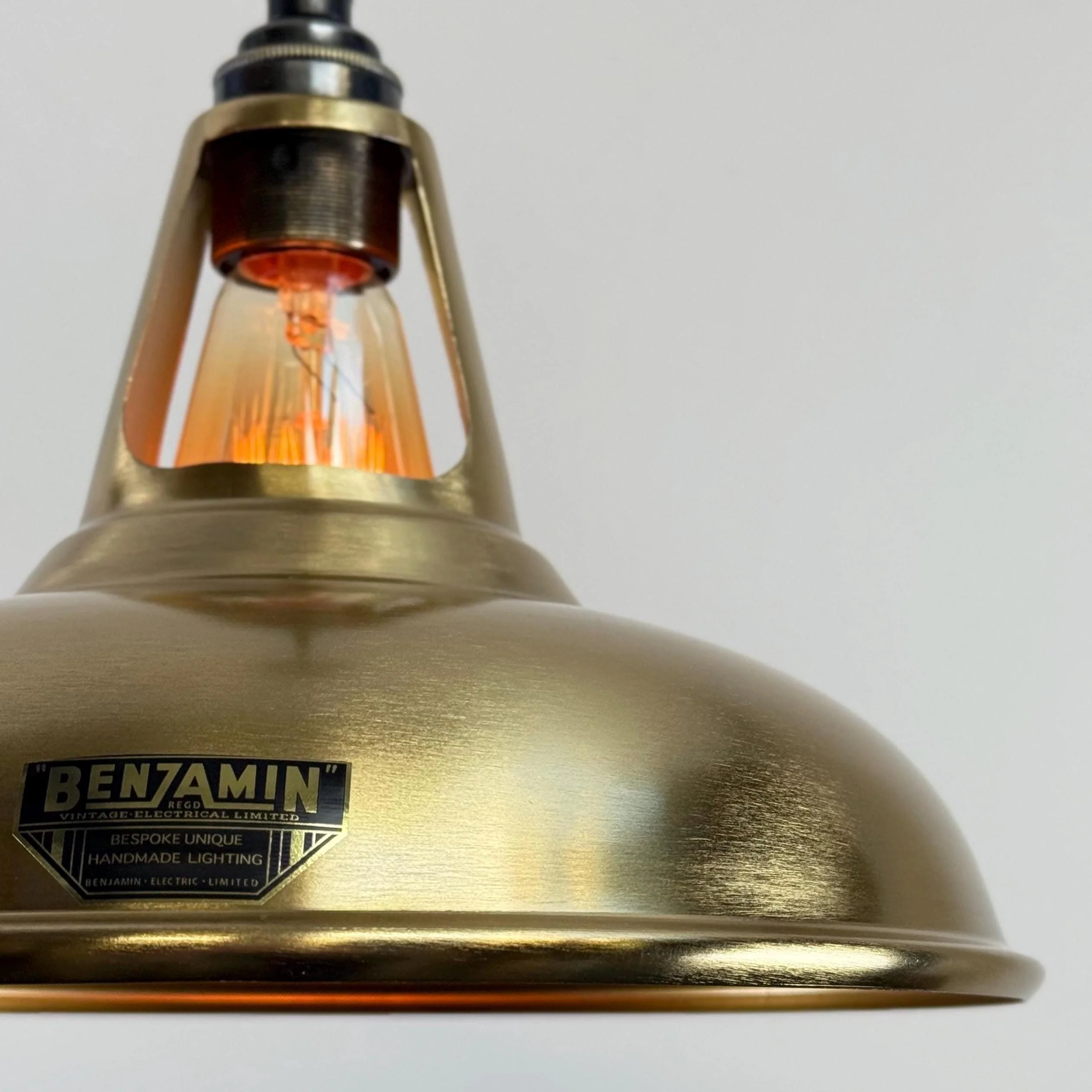 Cawston - Antique Brushed Brass Slotted Lampshade Pendant Ceiling Light *Factory Second* - 11 Inch - Image 8