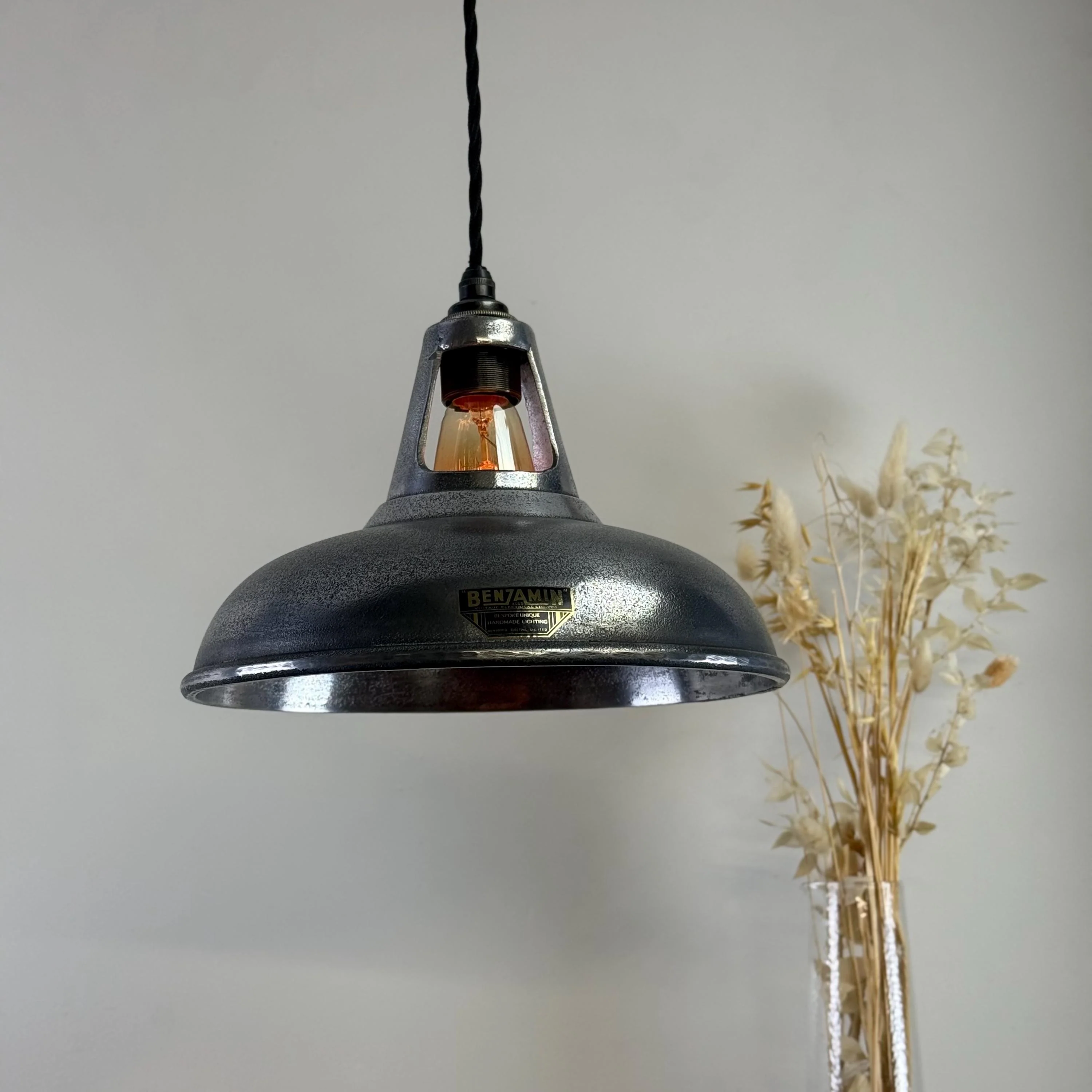 Cawston - Silver Solid Cast Aluminium Lampshade Pendant Set Light - 11 Inch - Image 3