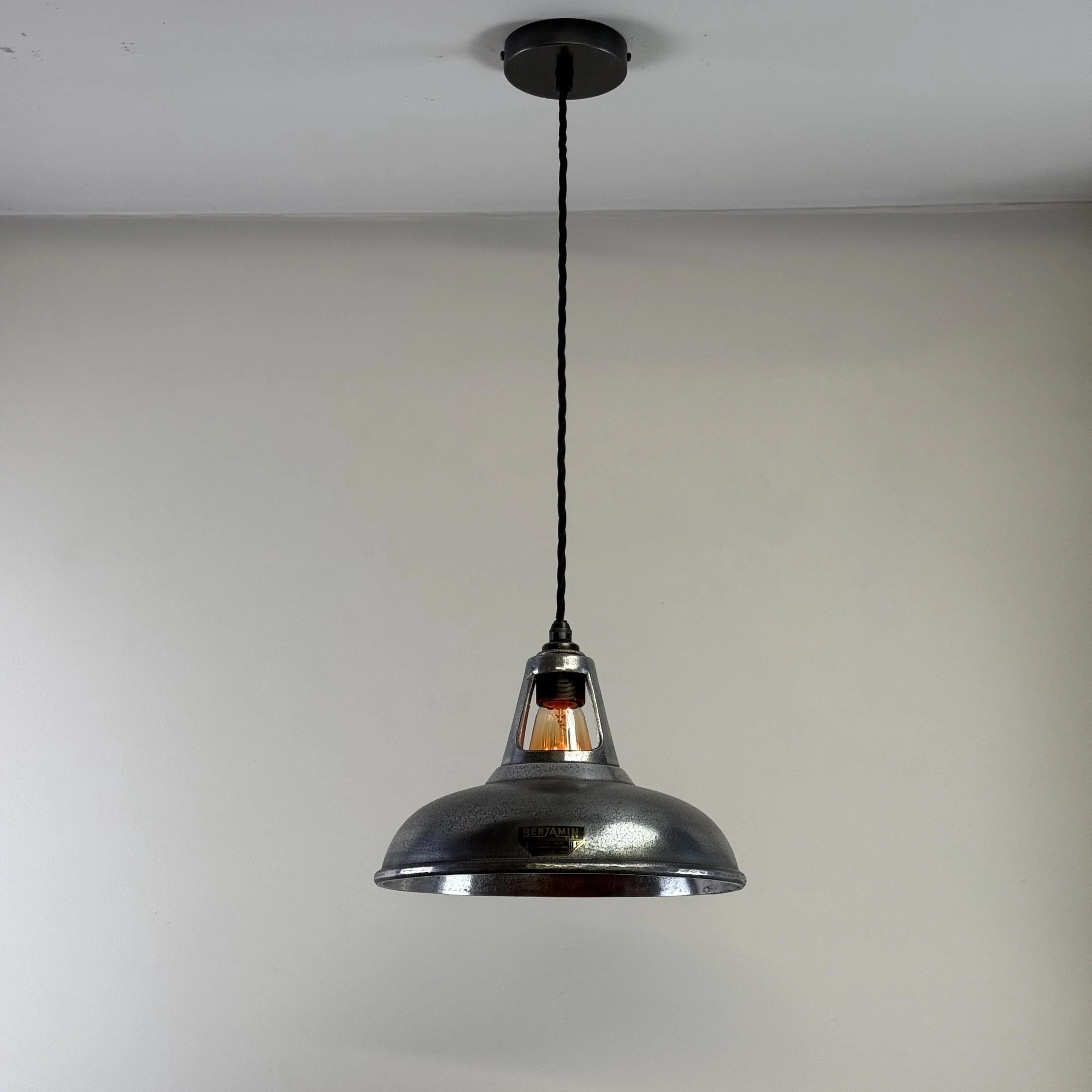 Cawston - Silver Solid Cast Aluminium Lampshade Pendant Set Light - 11 Inch - Image 4