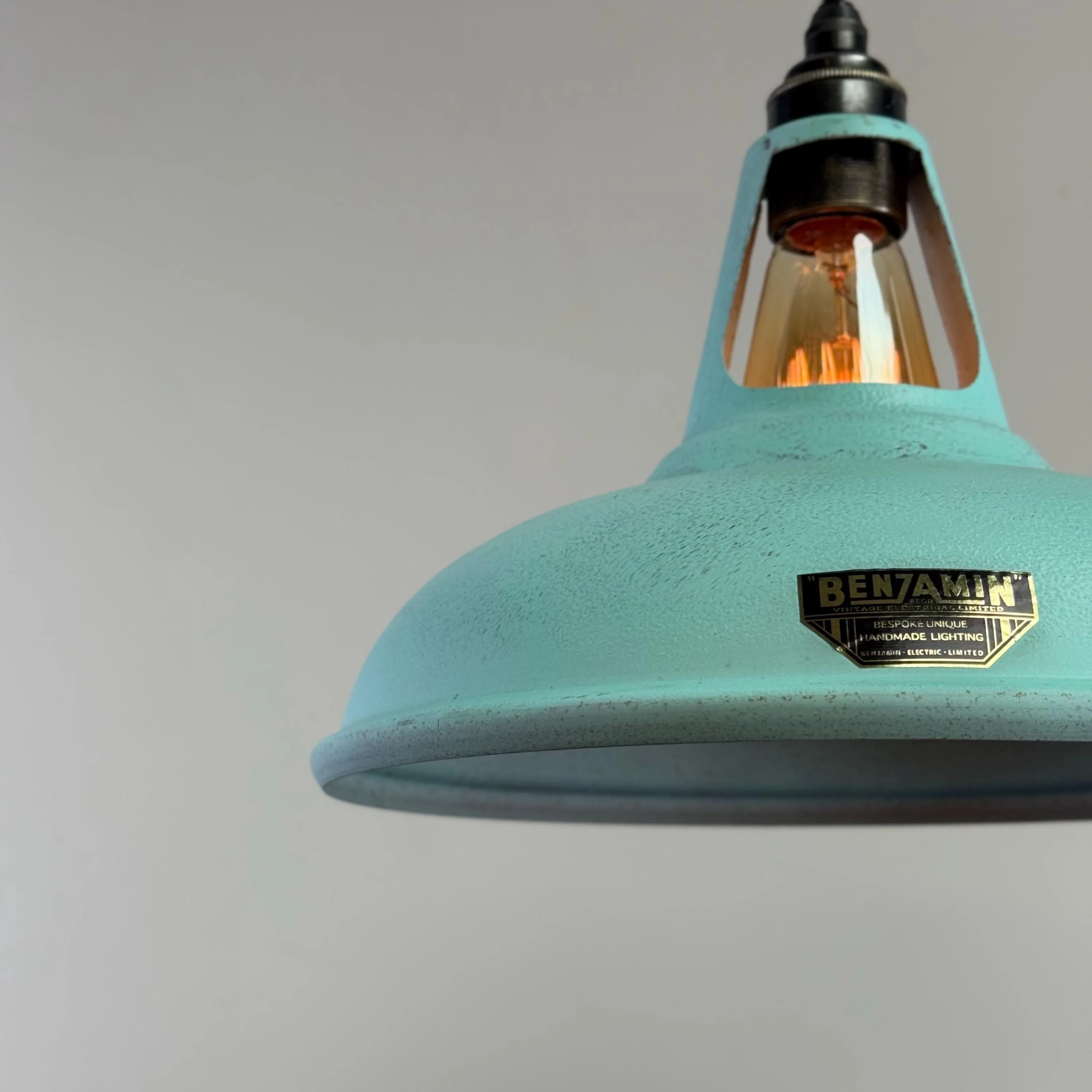 Cawston - Copper Verdigris Patina Finish Slotted Lampshade Pendant Ceiling Light - 11 Inch - Image 8