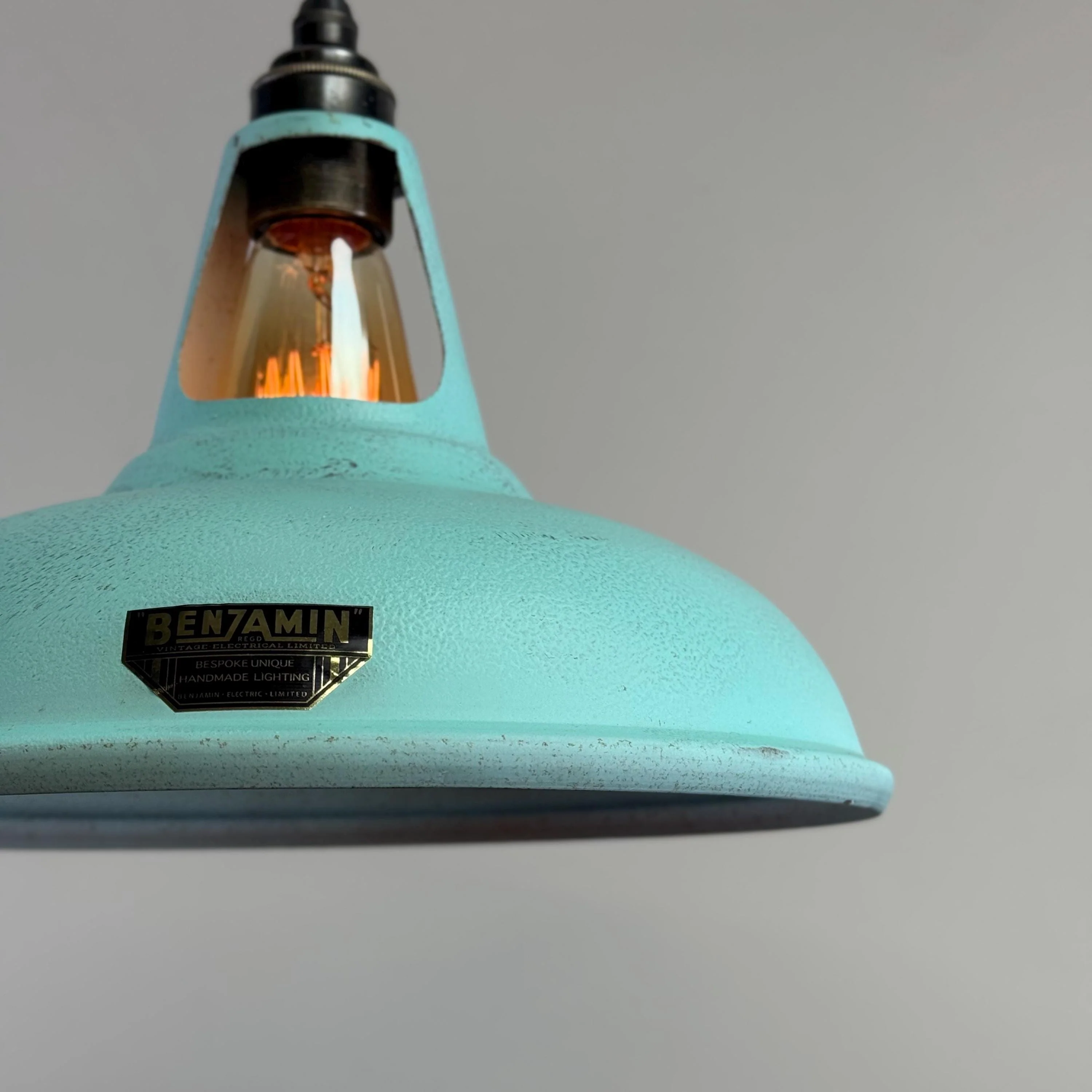 Cawston - Copper Verdigris Patina Finish Slotted Lampshade Pendant Ceiling Light - 11 Inch - Image 9