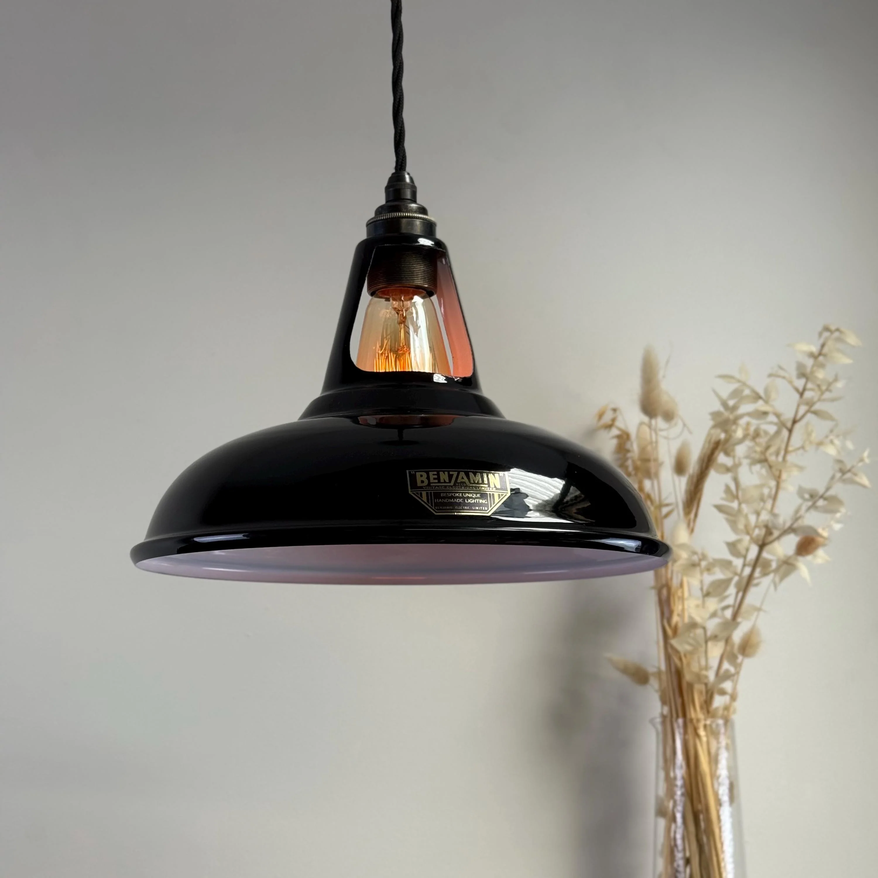 Cawston - Midnight Black Slotted Lampshade Pendant Set Light *Factory Second* - 11 Inch - Image 2