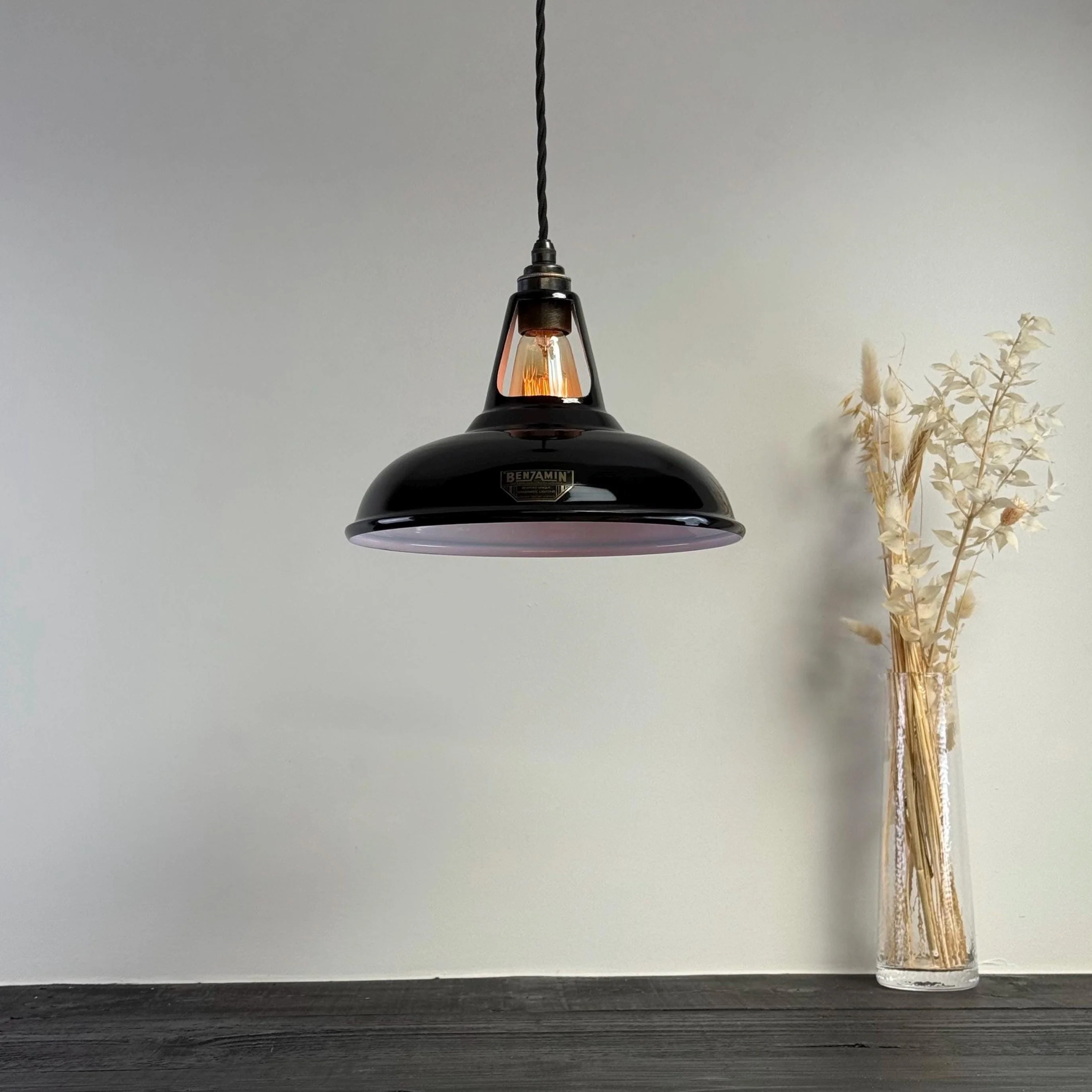 Cawston - Midnight Black Slotted Lampshade Pendant Set Light *Factory Second* - 11 Inch - Image 3
