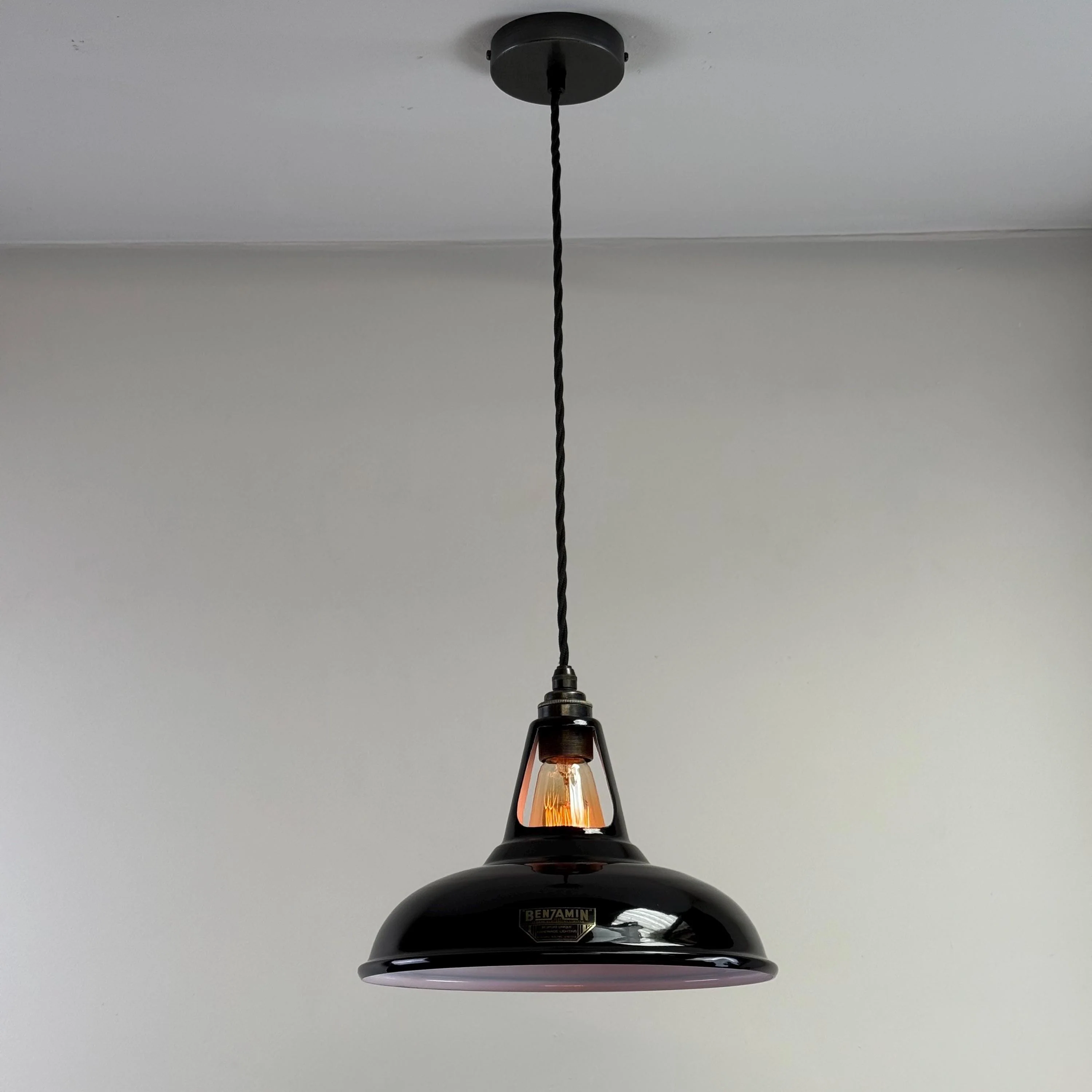 Cawston - Midnight Black Slotted Lampshade Pendant Set Light *Factory Second* - 11 Inch - Image 5