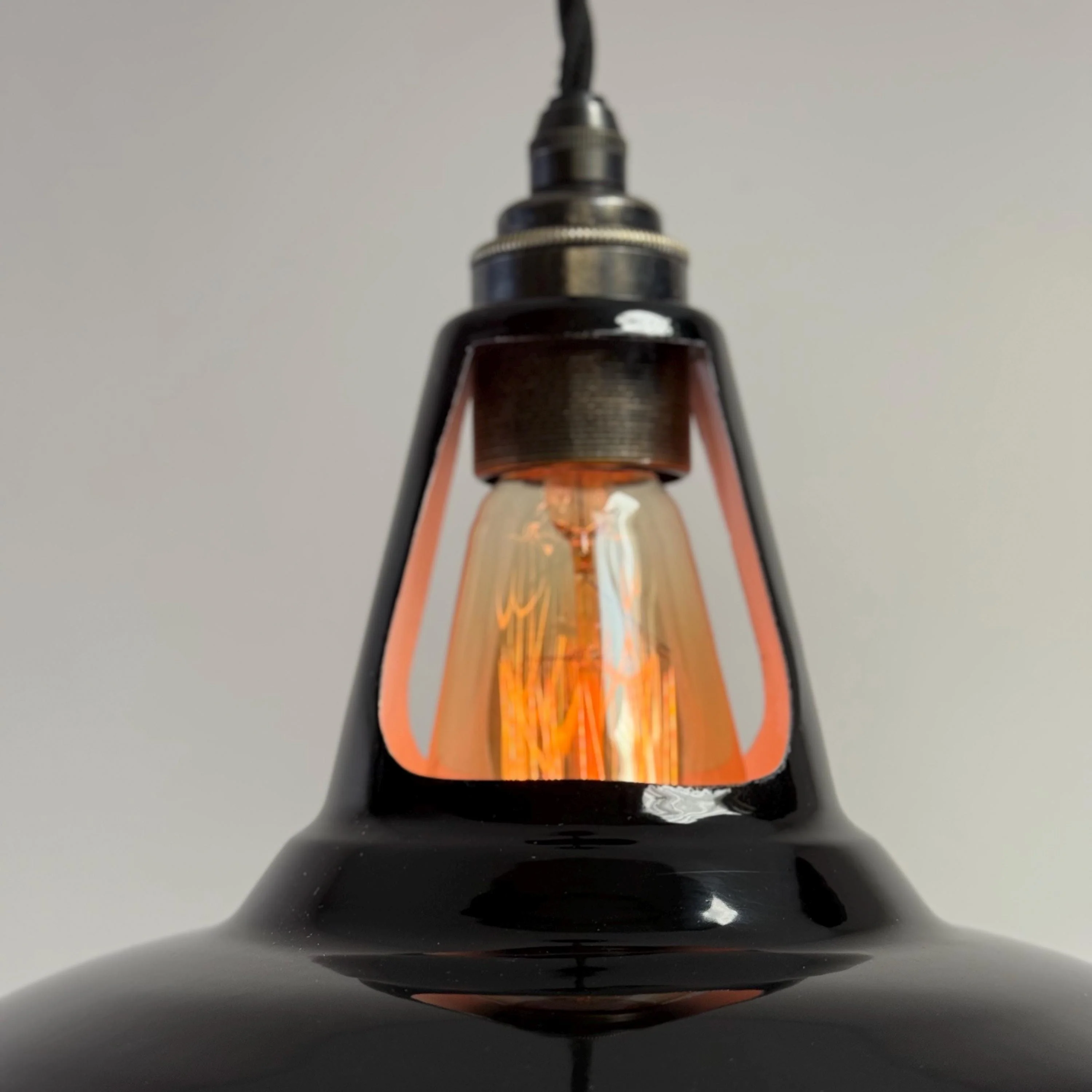 Cawston - Midnight Black Slotted Lampshade Pendant Set Light *Factory Second* - 11 Inch - Image 7