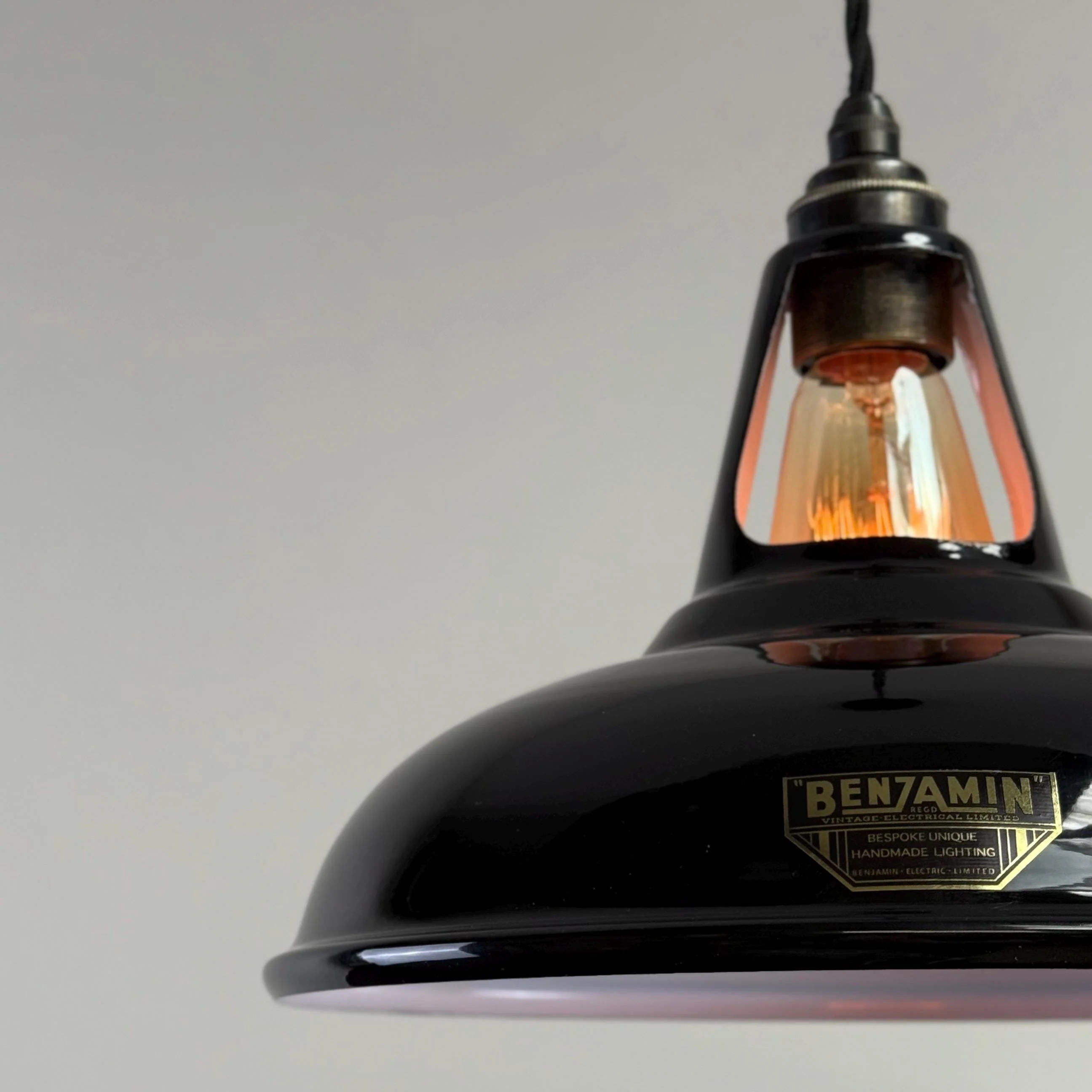 Cawston - Midnight Black Slotted Lampshade Pendant Set Light *Factory Second* - 11 Inch - Image 9