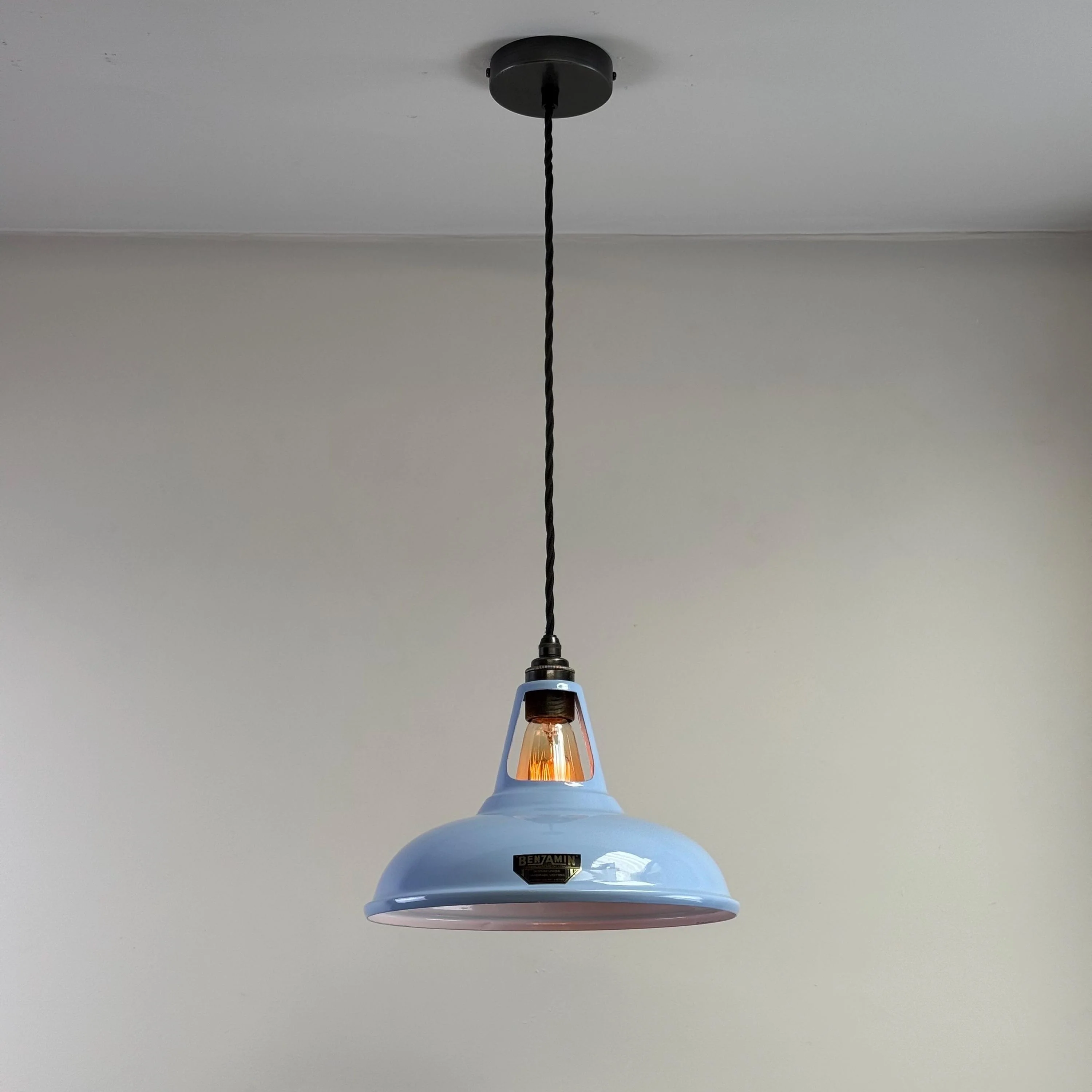 Cawston - Cool Blue Slotted Lampshade Pendant Set Light *Factory Second* - 11 Inch - Image 5