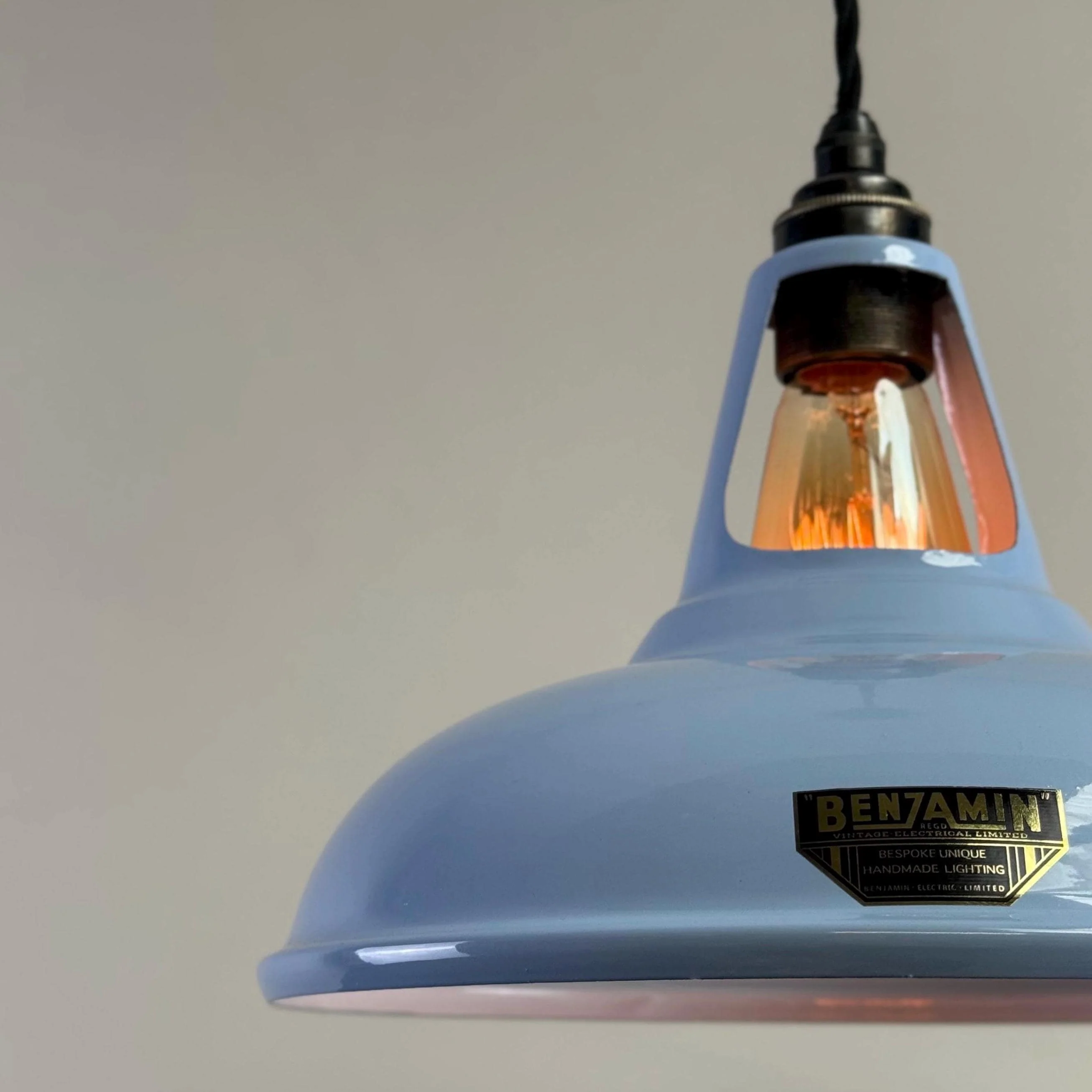 Cawston - Cool Blue Slotted Lampshade Pendant Set Light *Factory Second* - 11 Inch - Image 7