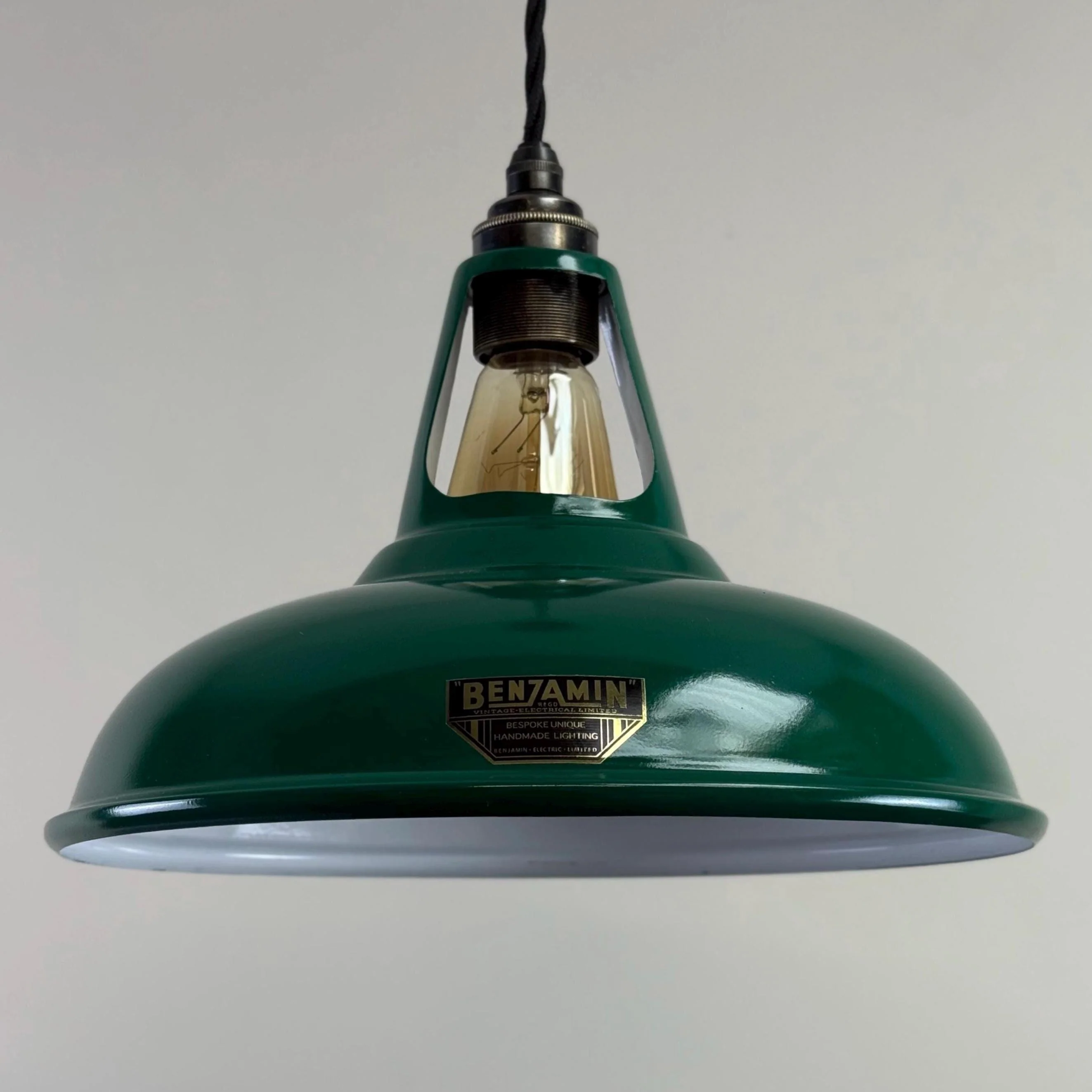 Cawston - Original Green Slotted Lampshade Pendant Set Light - 11 Inch *Pre Order* - Image 10
