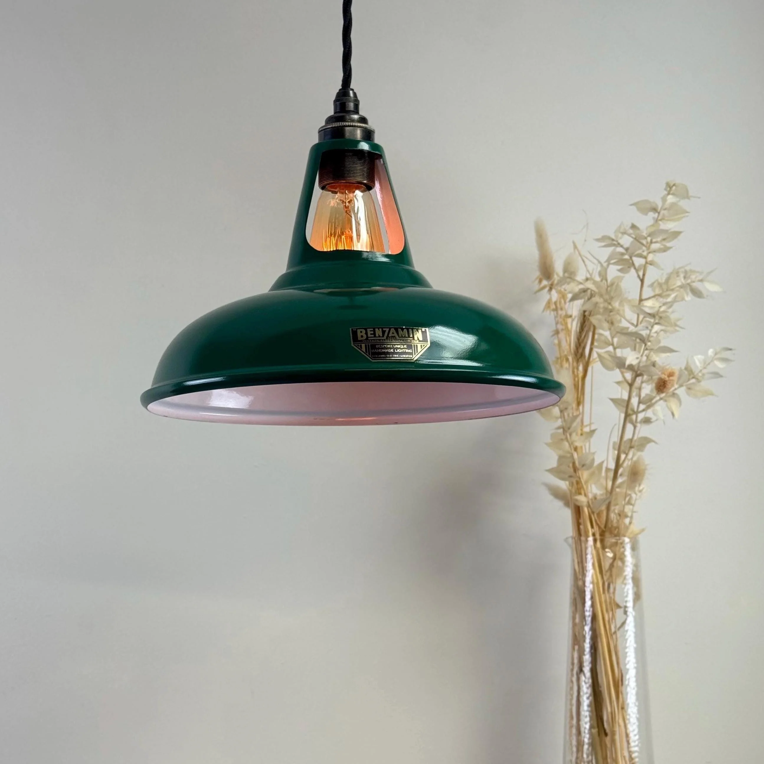 Cawston - Original Green Slotted Lampshade Pendant Set Light - 11 Inch *Pre Order* - Image 2