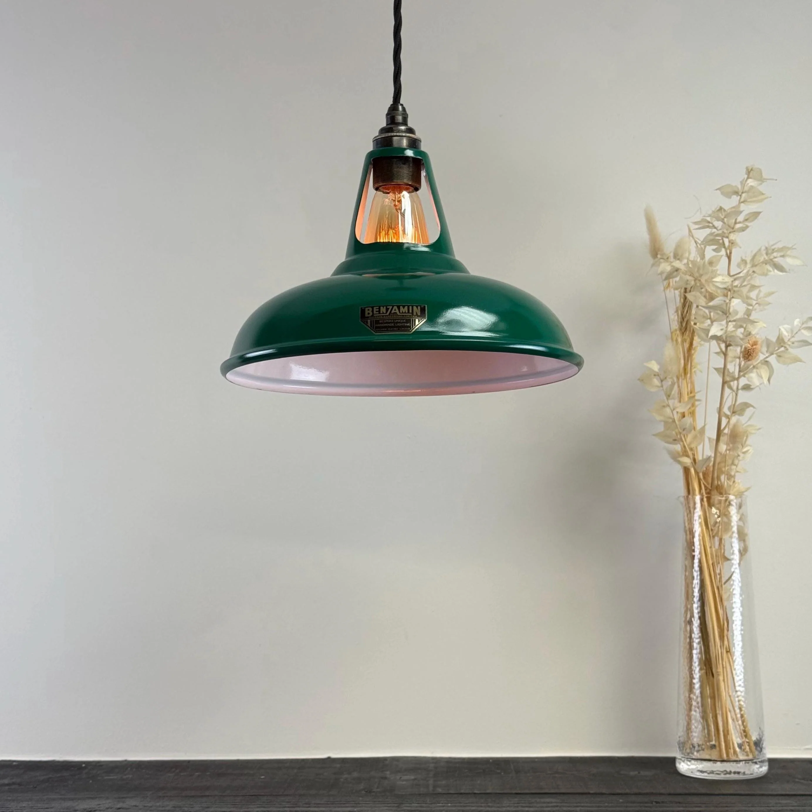 Cawston - Original Green Slotted Lampshade Pendant Set Light - 11 Inch *Pre Order* - Image 3
