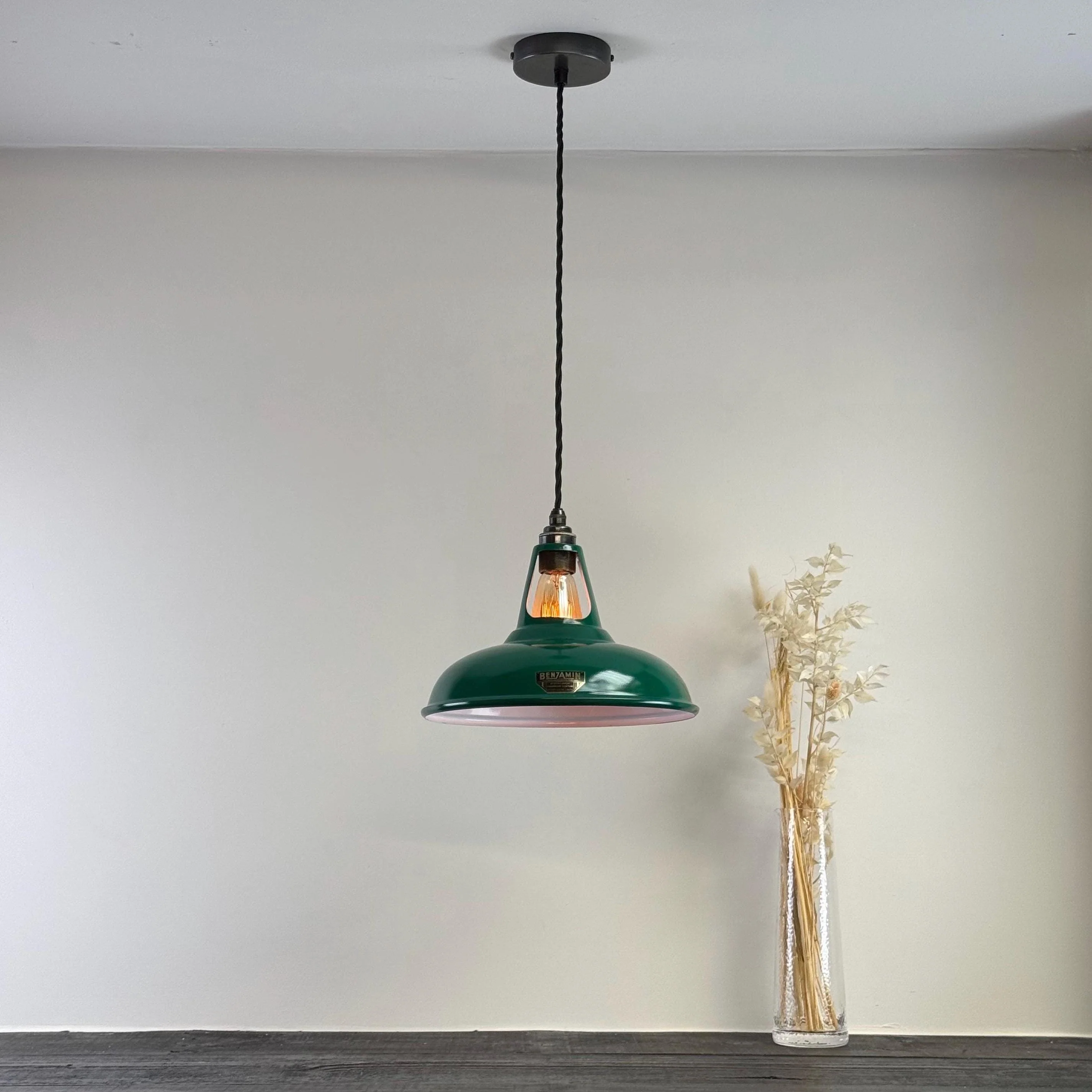 Cawston - Original Green Slotted Lampshade Pendant Set Light - 11 Inch *Pre Order* - Image 4