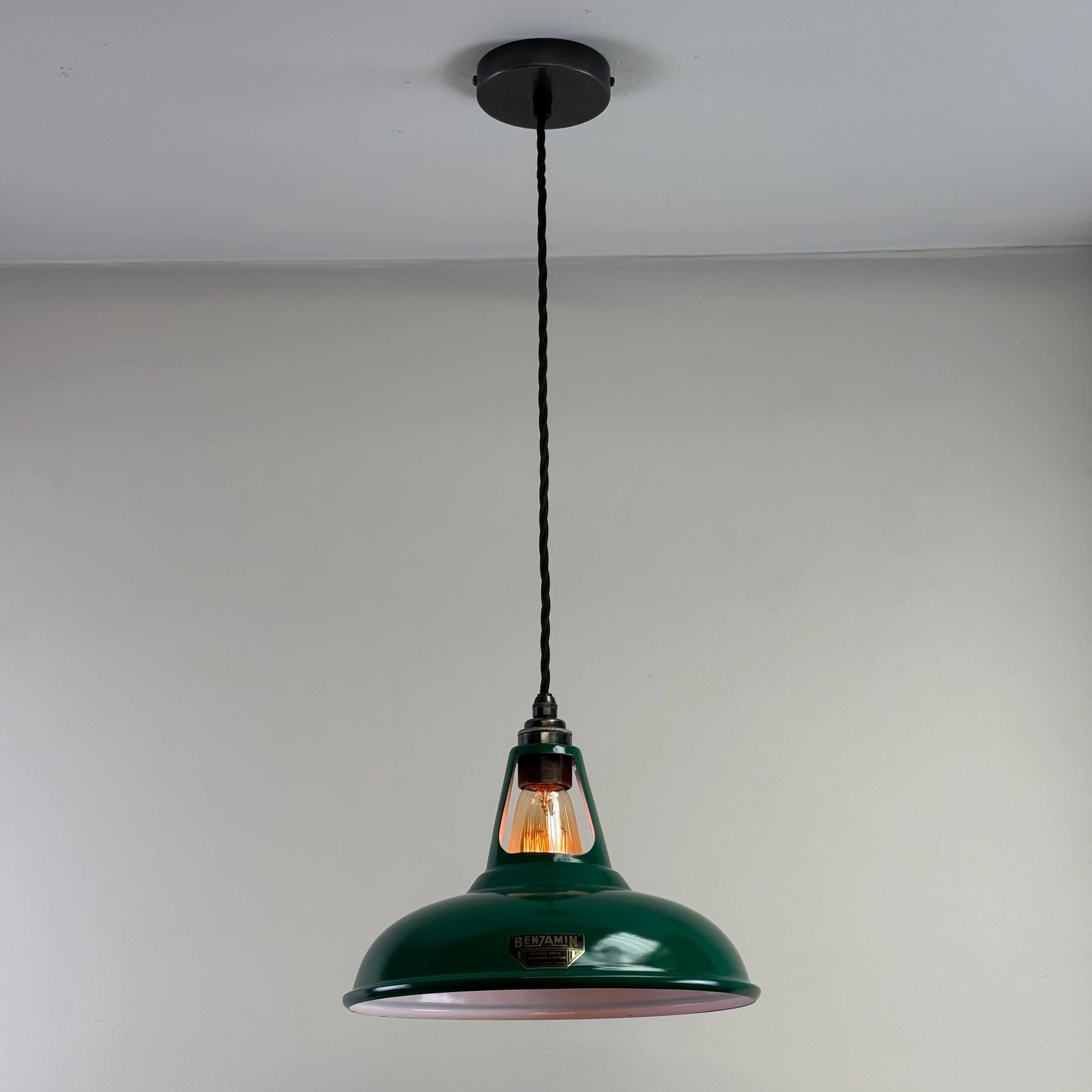 Cawston - Original Green Slotted Lampshade Pendant Set Light - 11 Inch *Pre Order* - Image 5