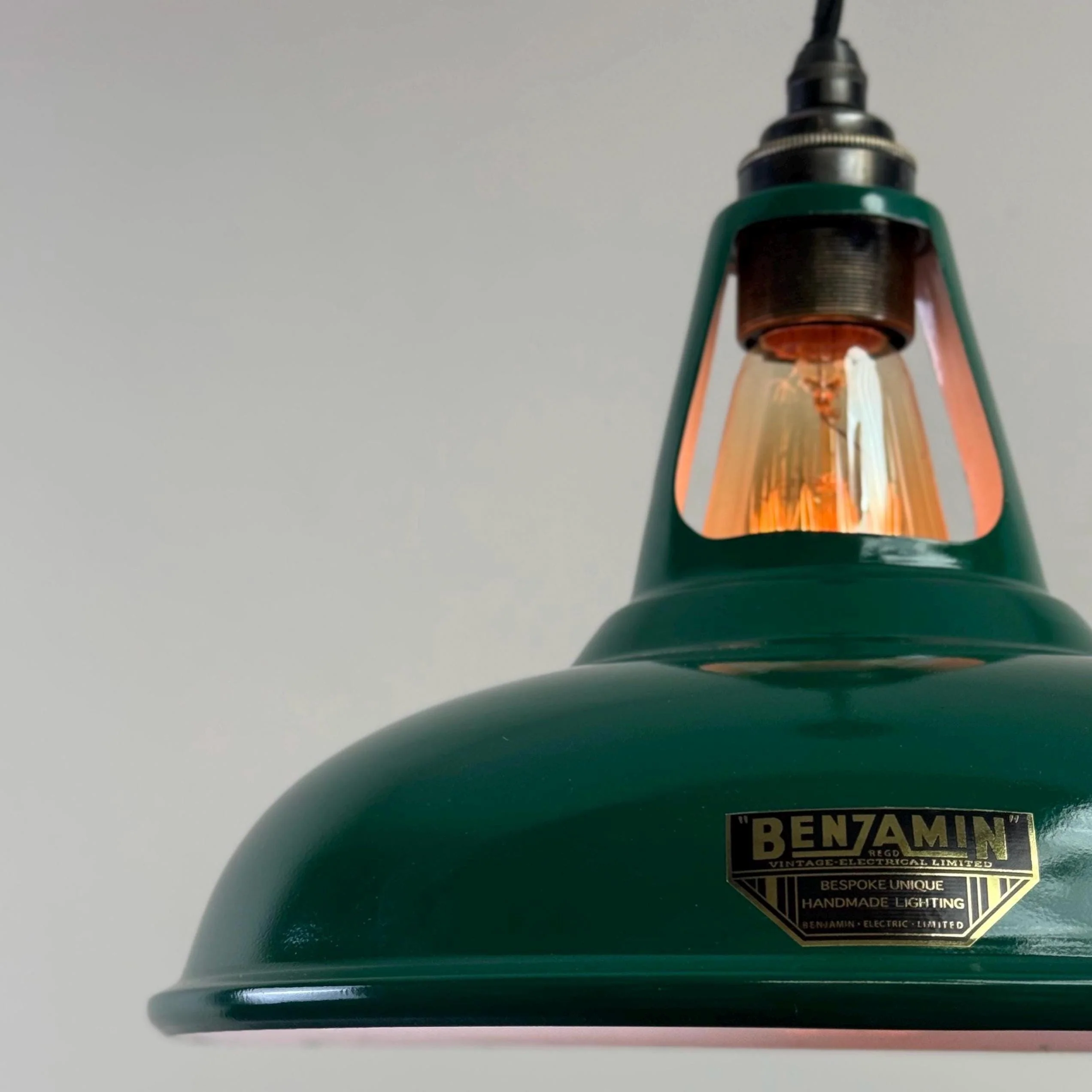 Cawston - Original Green Slotted Lampshade Pendant Set Light - 11 Inch *Pre Order* - Image 8