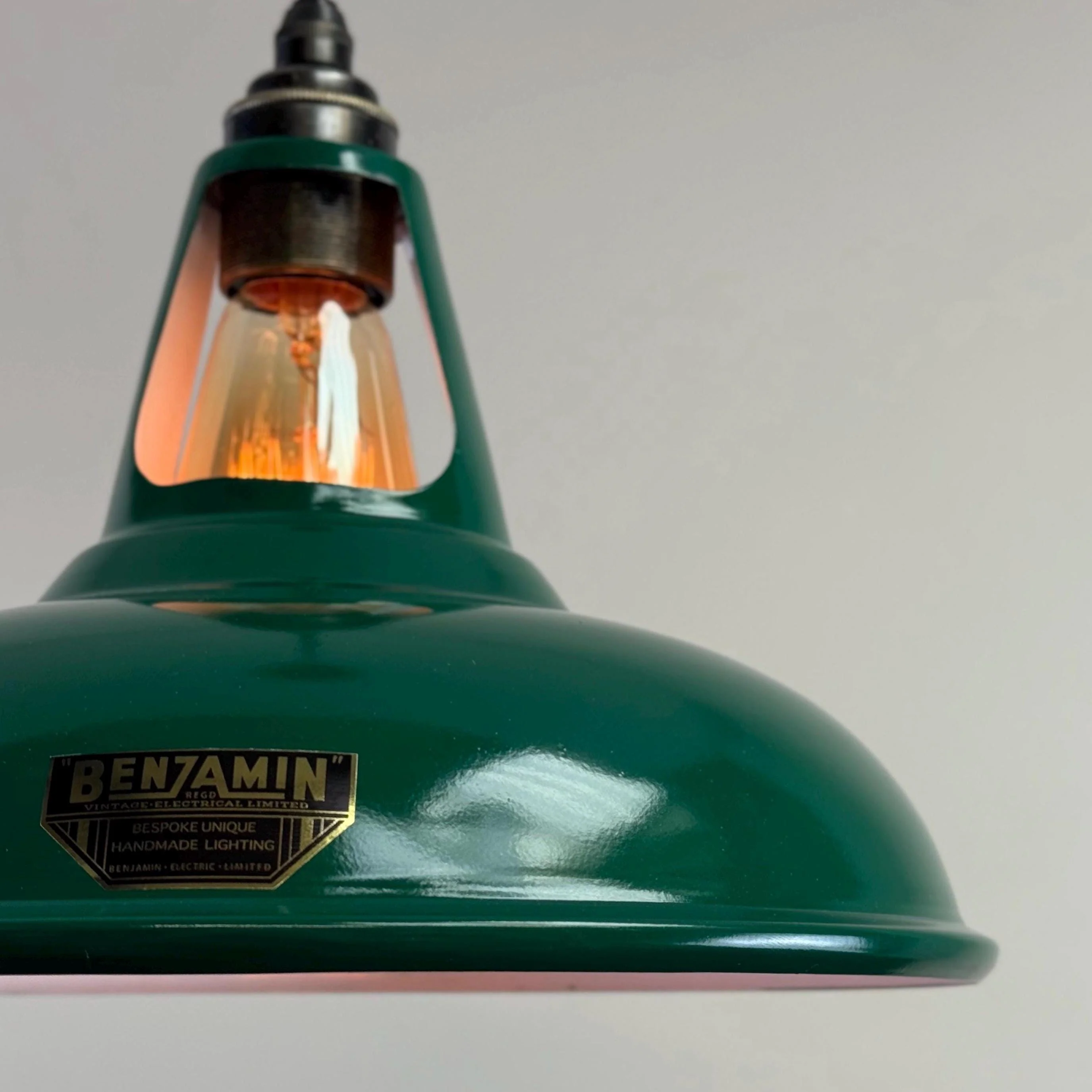 Cawston - Original Green Slotted Lampshade Pendant Set Light - 11 Inch *Pre Order* - Image 9