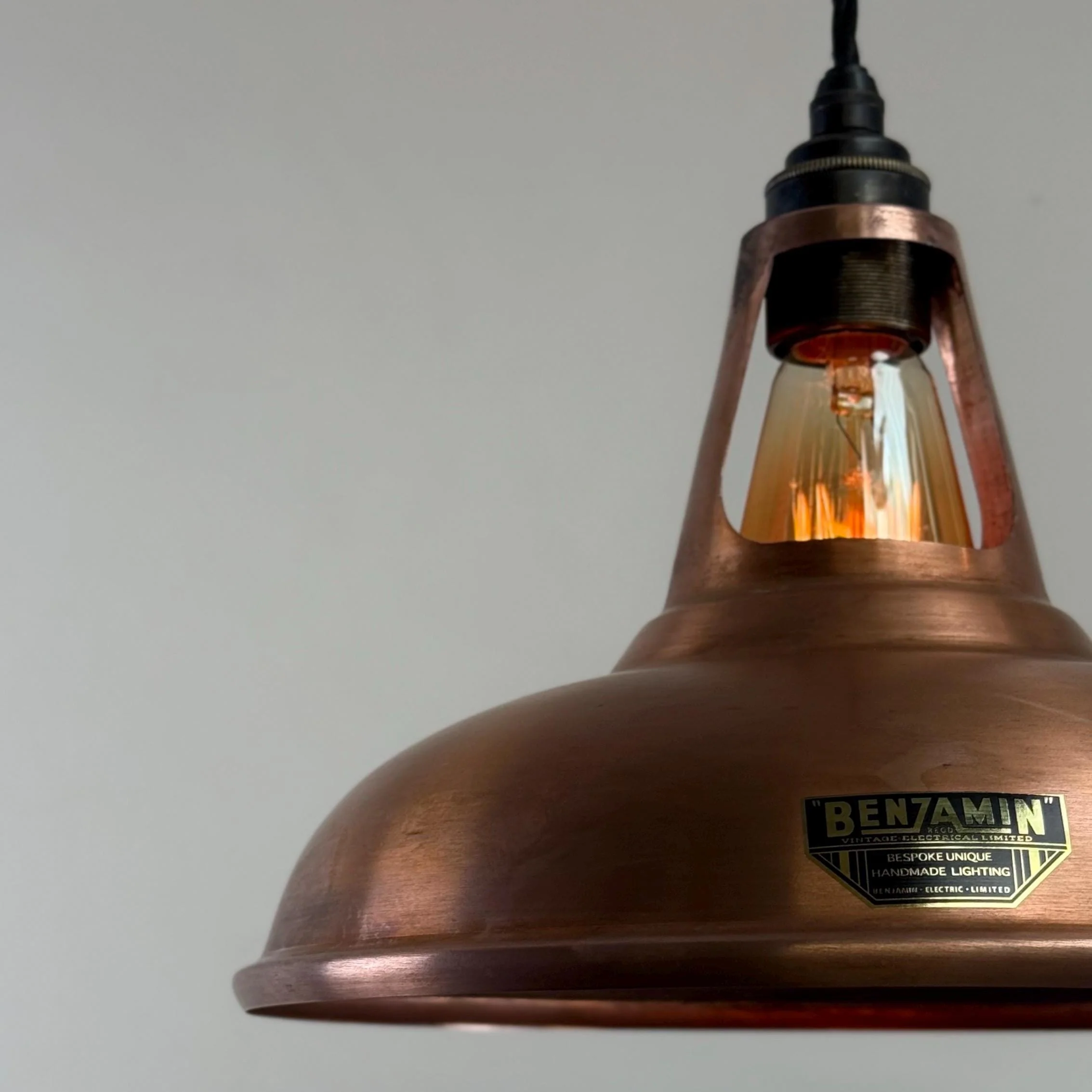 Cawston - Antique Copper Slotted Lampshade Pendant Ceiling Light - 11 Inch - Image 5