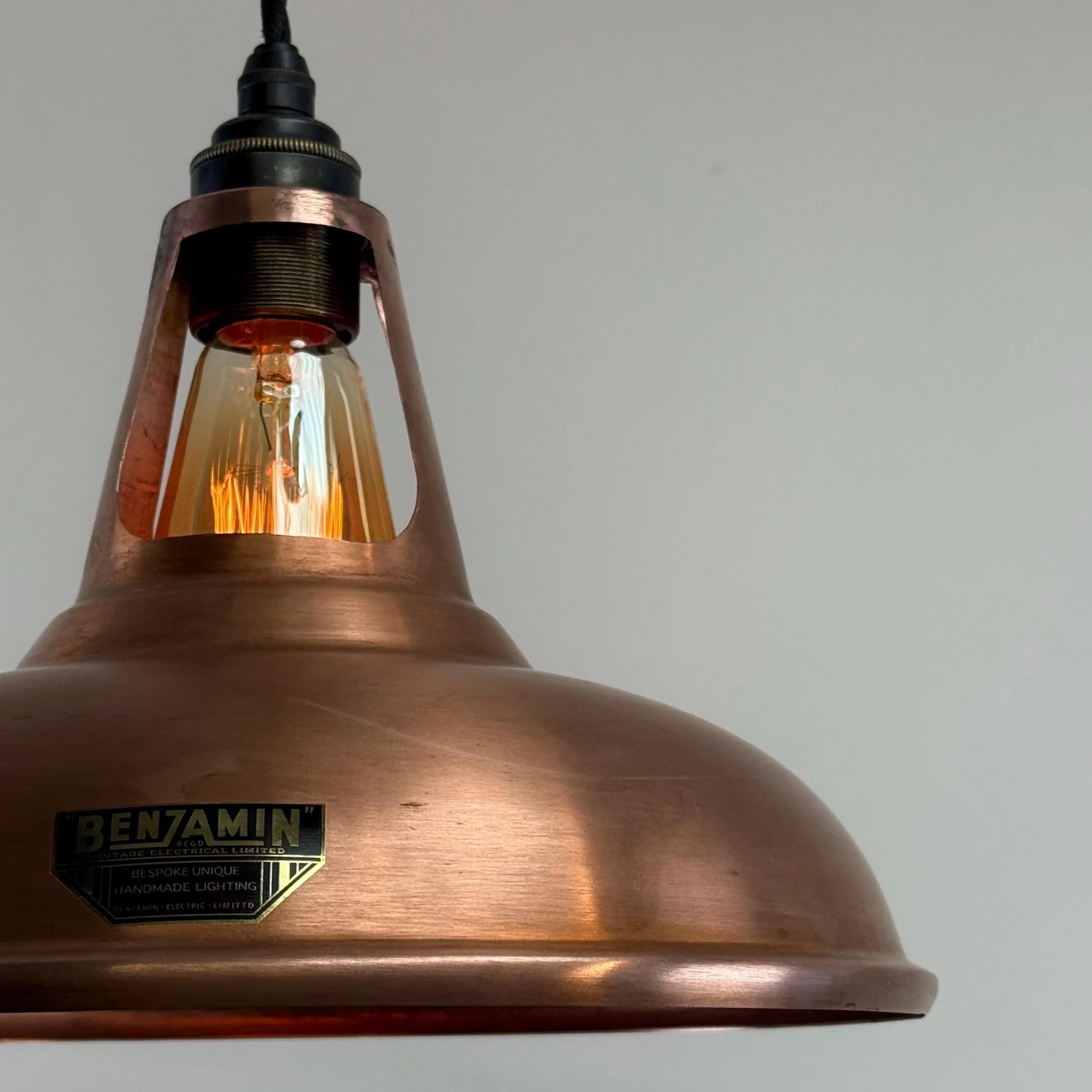 Cawston - Antique Copper Slotted Lampshade Pendant Ceiling Light - 11 Inch - Image 6