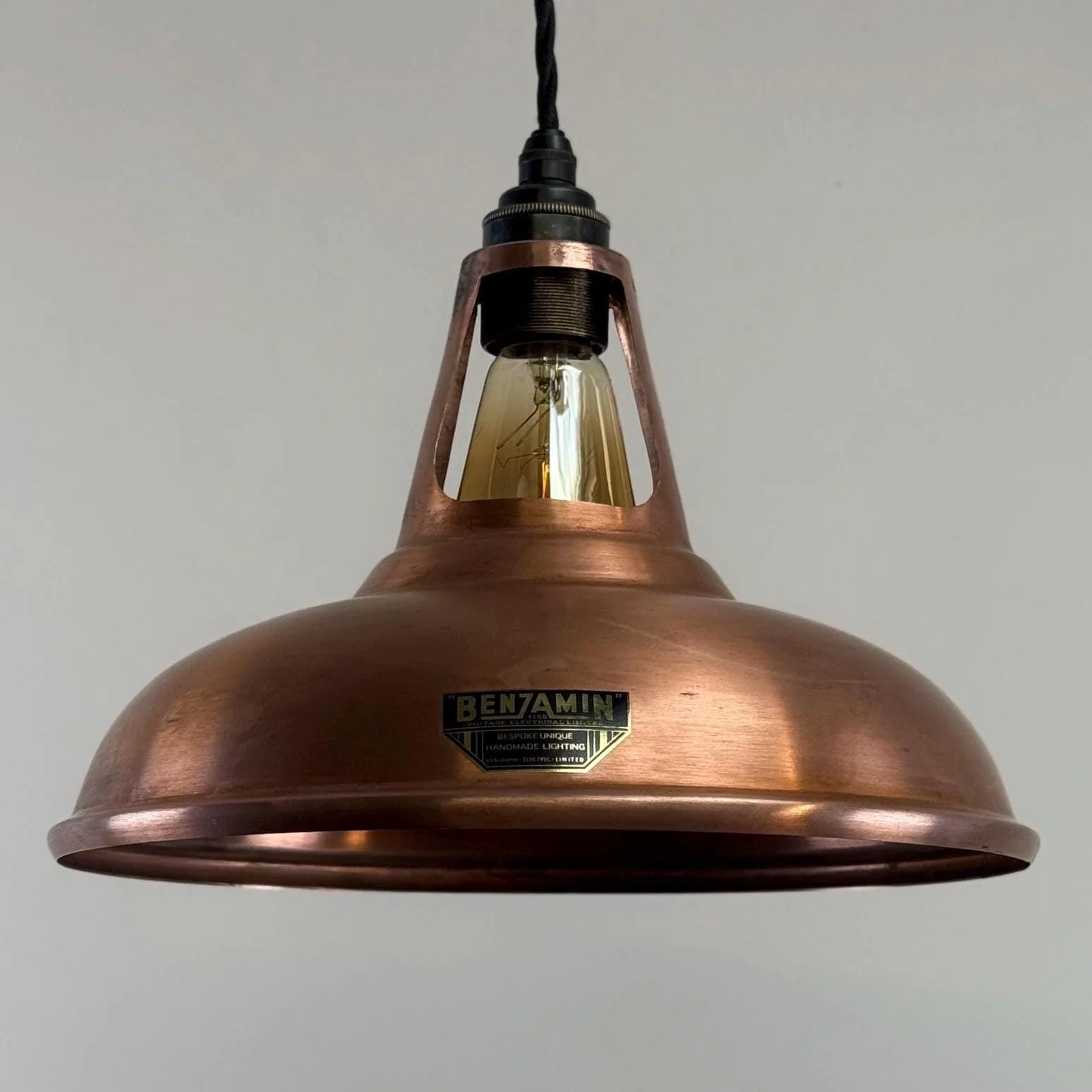 Cawston - Antique Copper Slotted Lampshade Pendant Ceiling Light - 11 Inch - Image 7