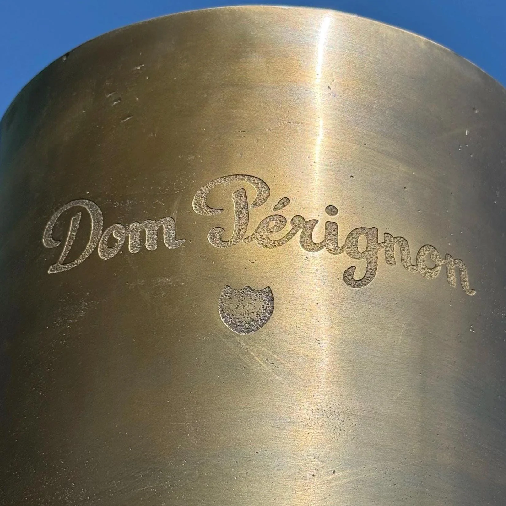 Dom Perignon Antique Brass ~ Solid Cast Engraved Champagne Floor Standing Ice Bucket | Wine Cooler - Image 9