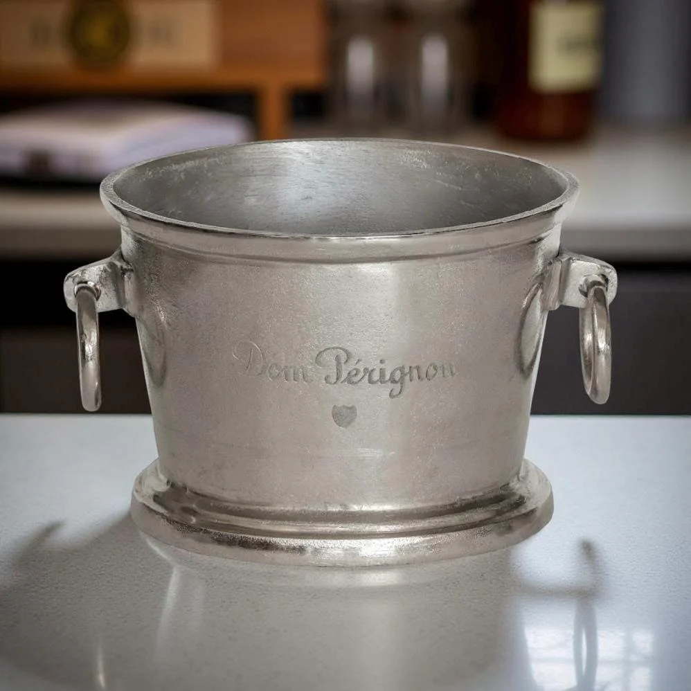 Dom Perignon Great Gatsby ~ Solid Cast Engraved Champagne Large Ice Bucket | Wine Cooler Bath - Image 10