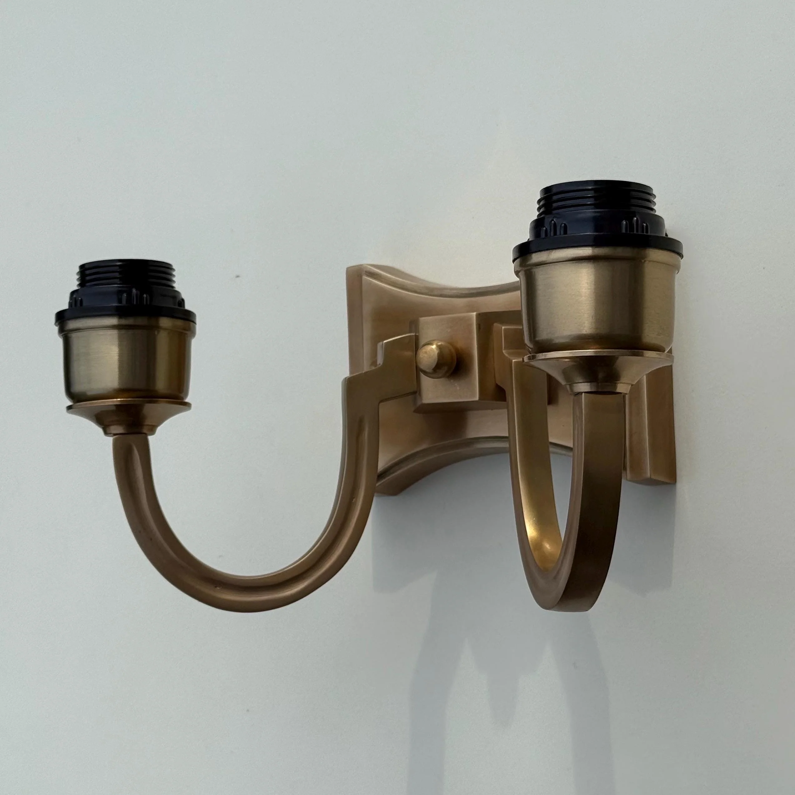 Double Antique Brass Wall Sconce Industrial Vintage Light - Image 4