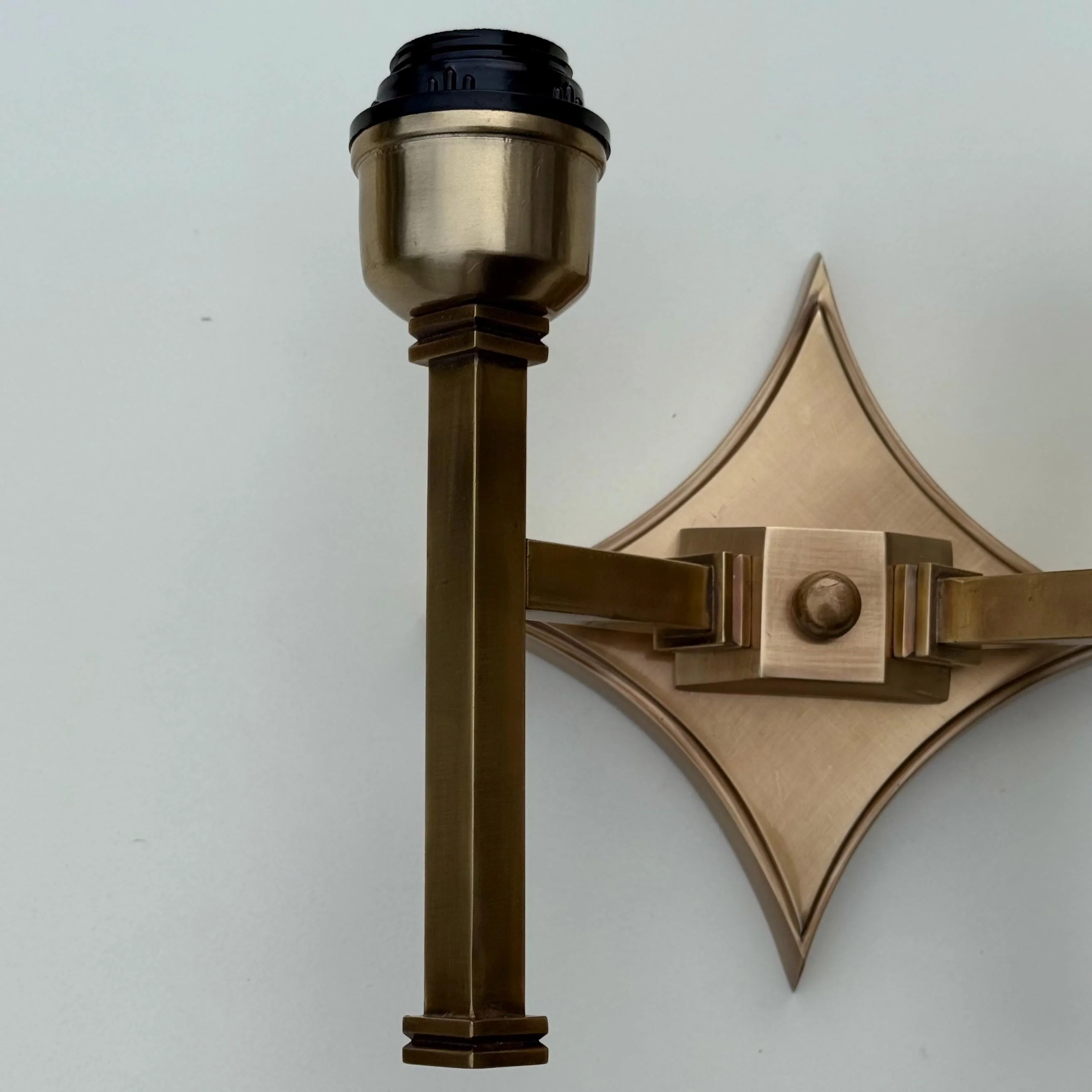 Double Antique Brass Wall Sconce Industrial Vintage Light | Dining Room - Image 4