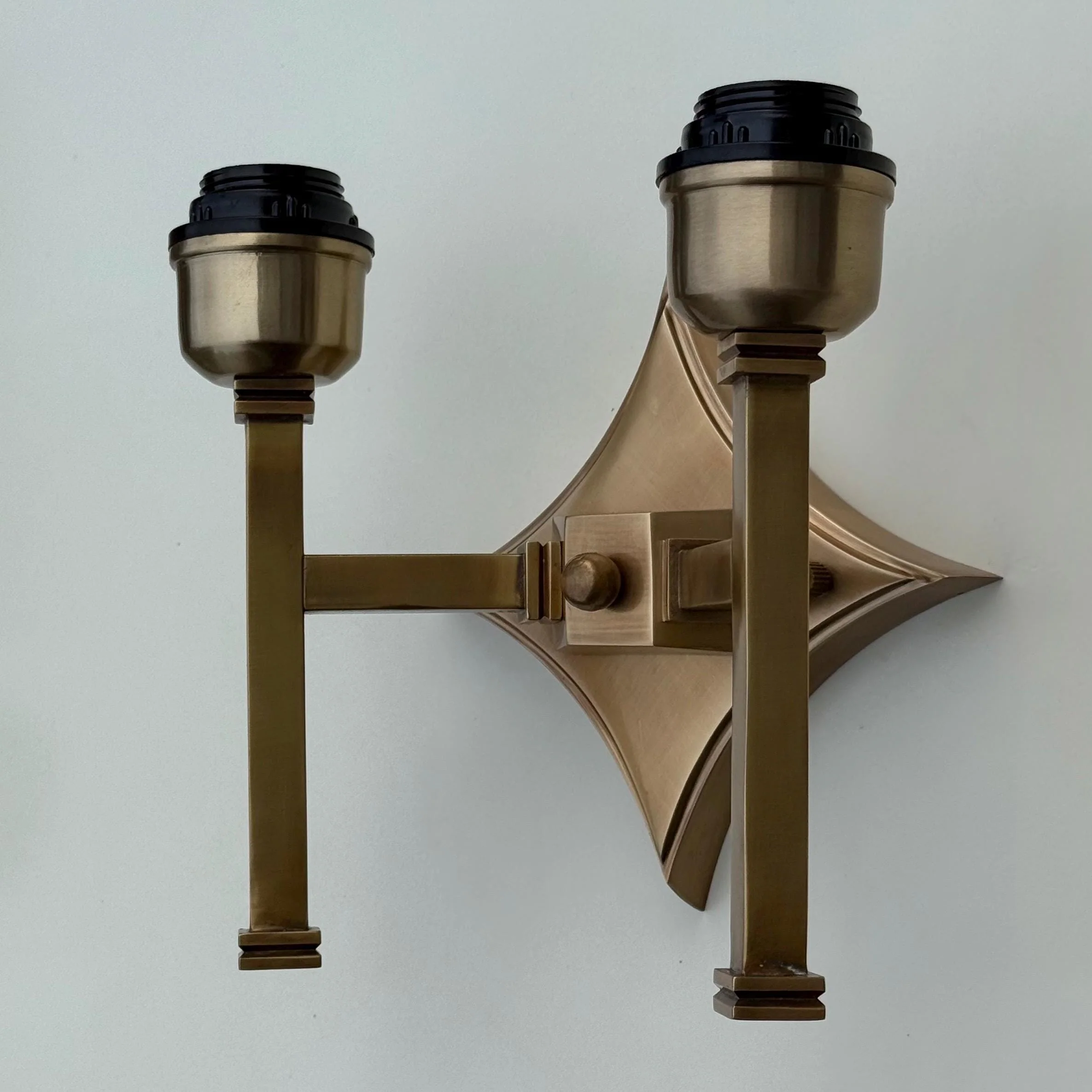 Double Antique Brass Wall Sconce Industrial Vintage Light | Dining Room - Image 5