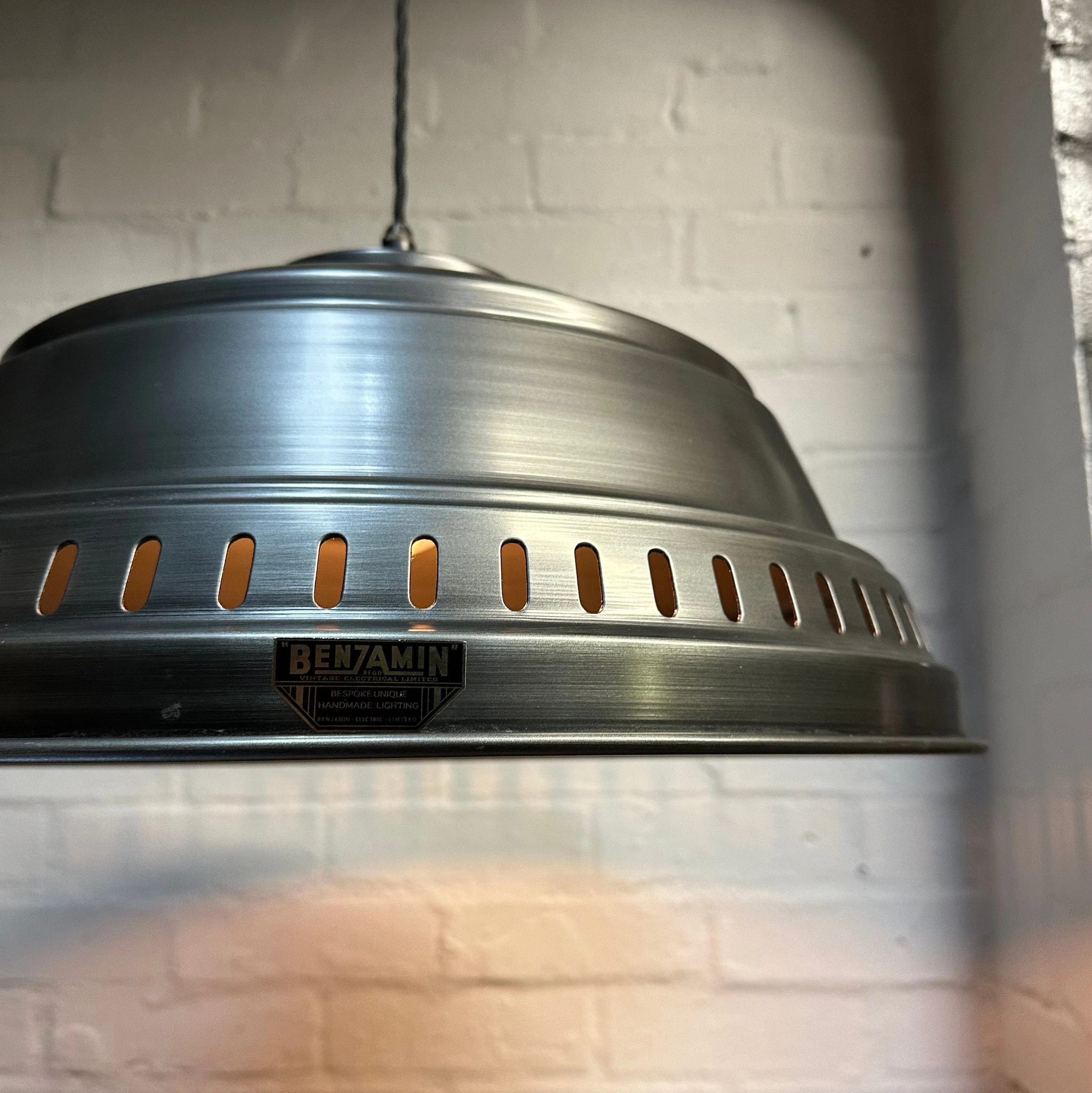 Drayton ~ Pewter Industrial factory shade light ceiling dining room kitchen table vintage edison filament lamps pendant 20 Inch *Factory Second* - Image 6