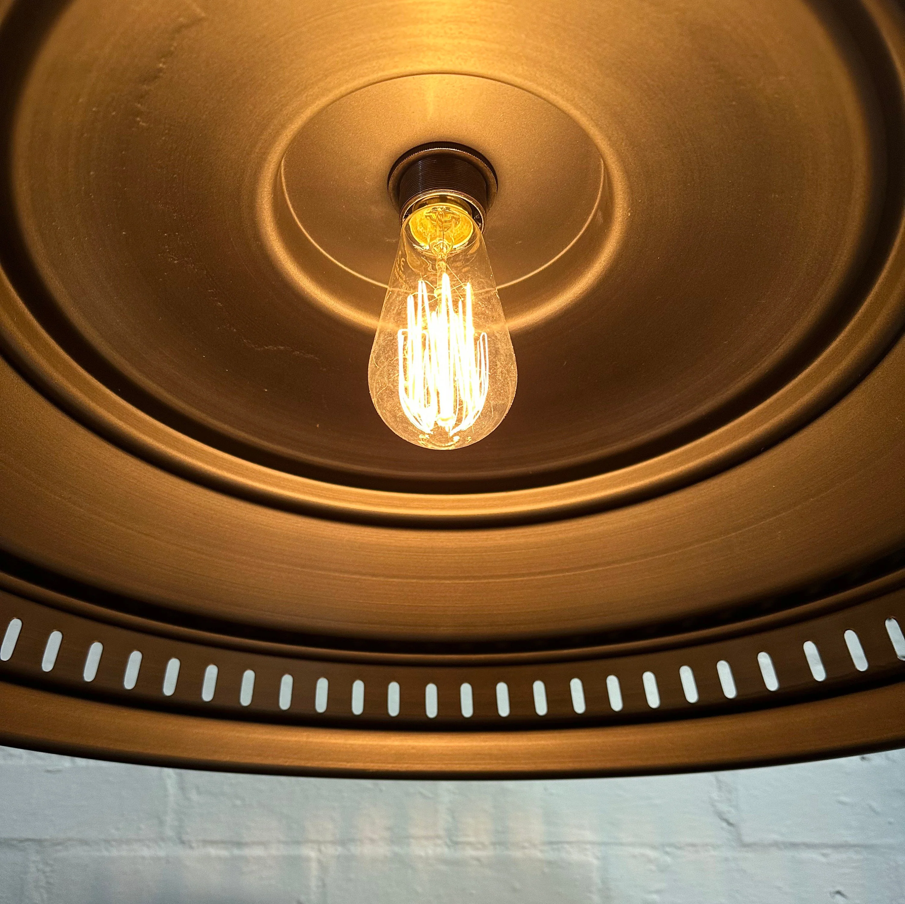 Drayton ~ Pewter Industrial factory shade light ceiling dining room kitchen table vintage edison filament lamps pendant 20 Inch *Factory Second* - Image 8
