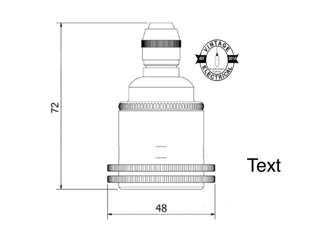E27 Period Bronze Pewter Black Pendant Lampholder | Bayonet e27 Fitting With Cable Grip - Image 4