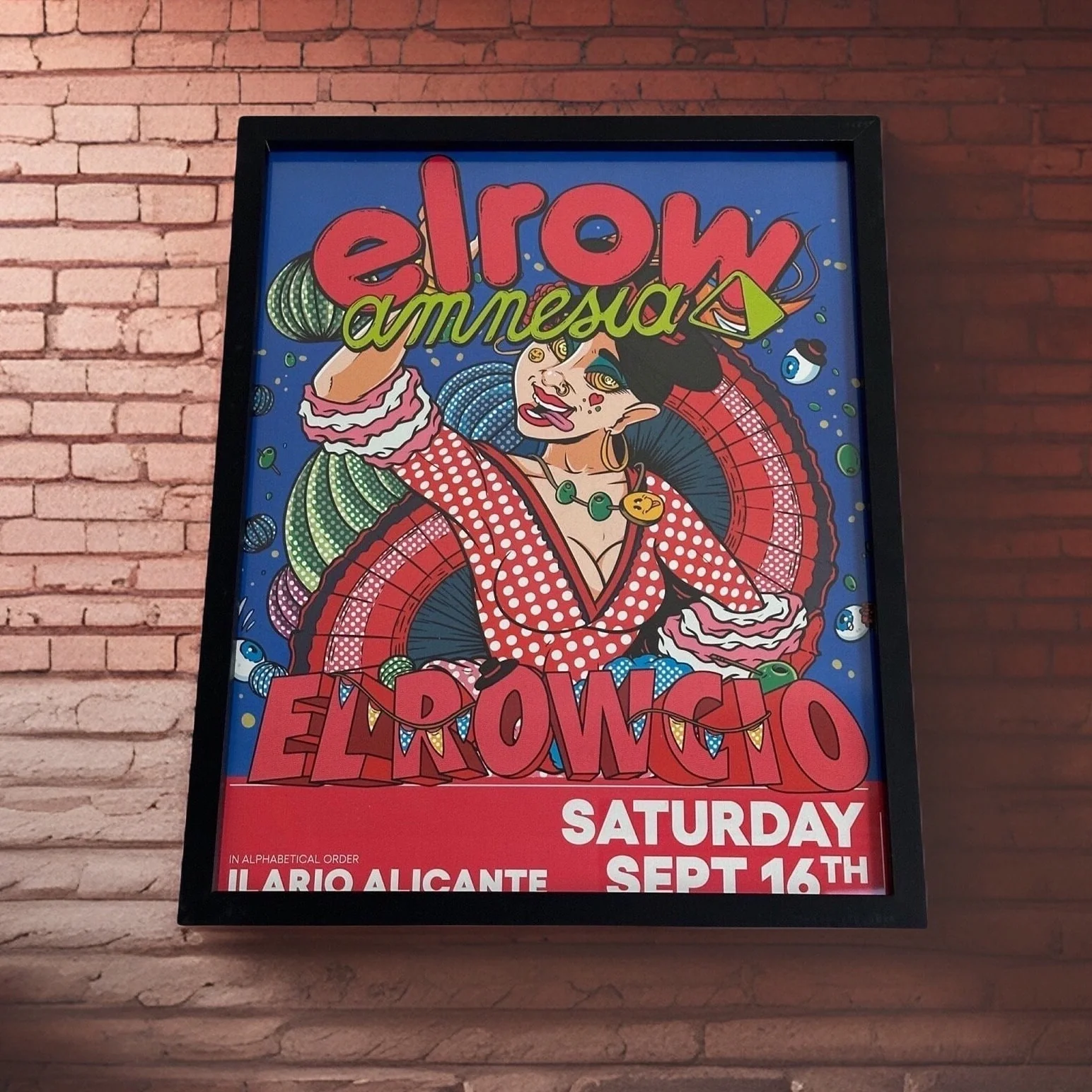 Elrow ~ Amnesia Ibiza Framed Dj Artwork | Luxury Black Frame - Image 2