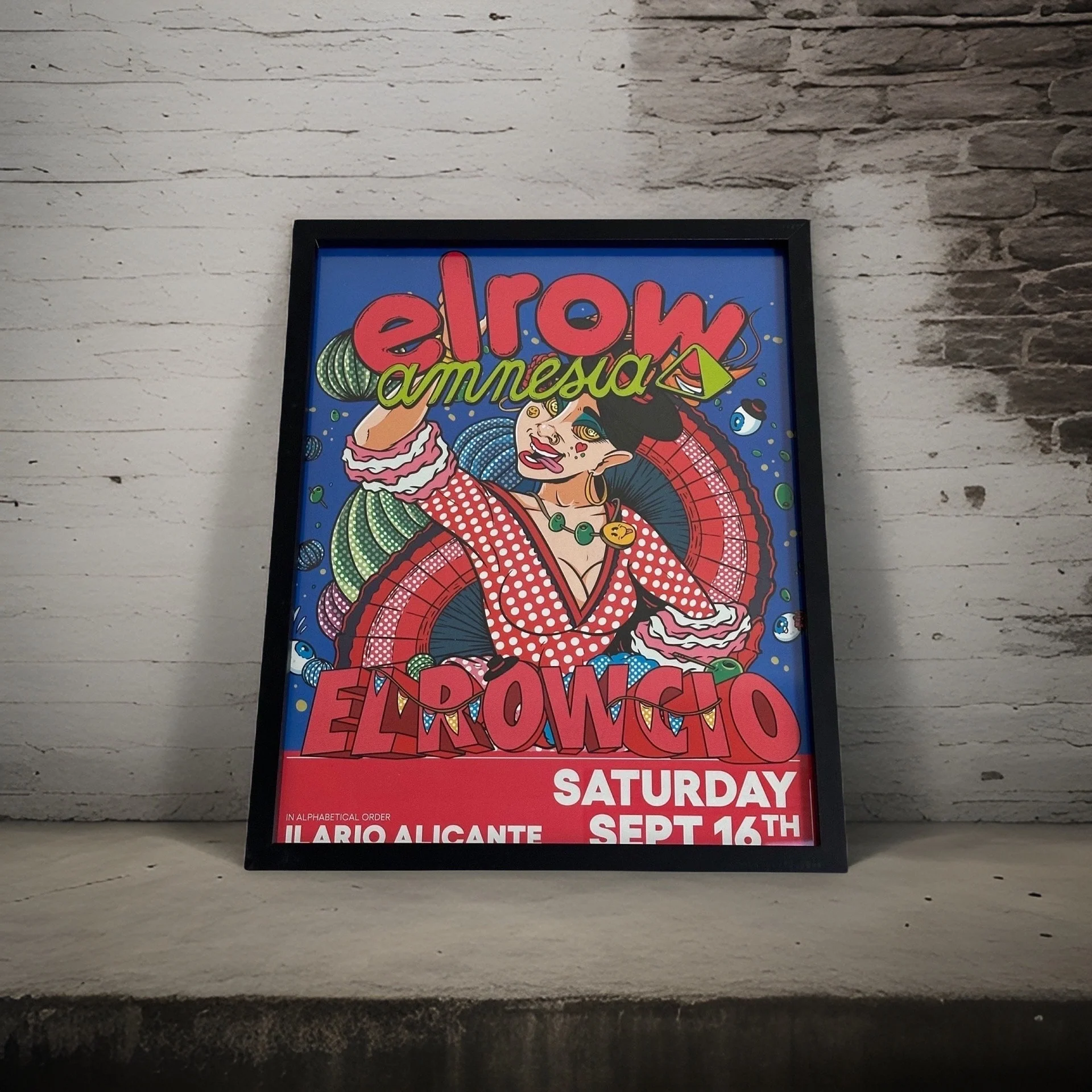 Elrow ~ Amnesia Ibiza Framed Dj Artwork | Luxury Black Frame - Image 3