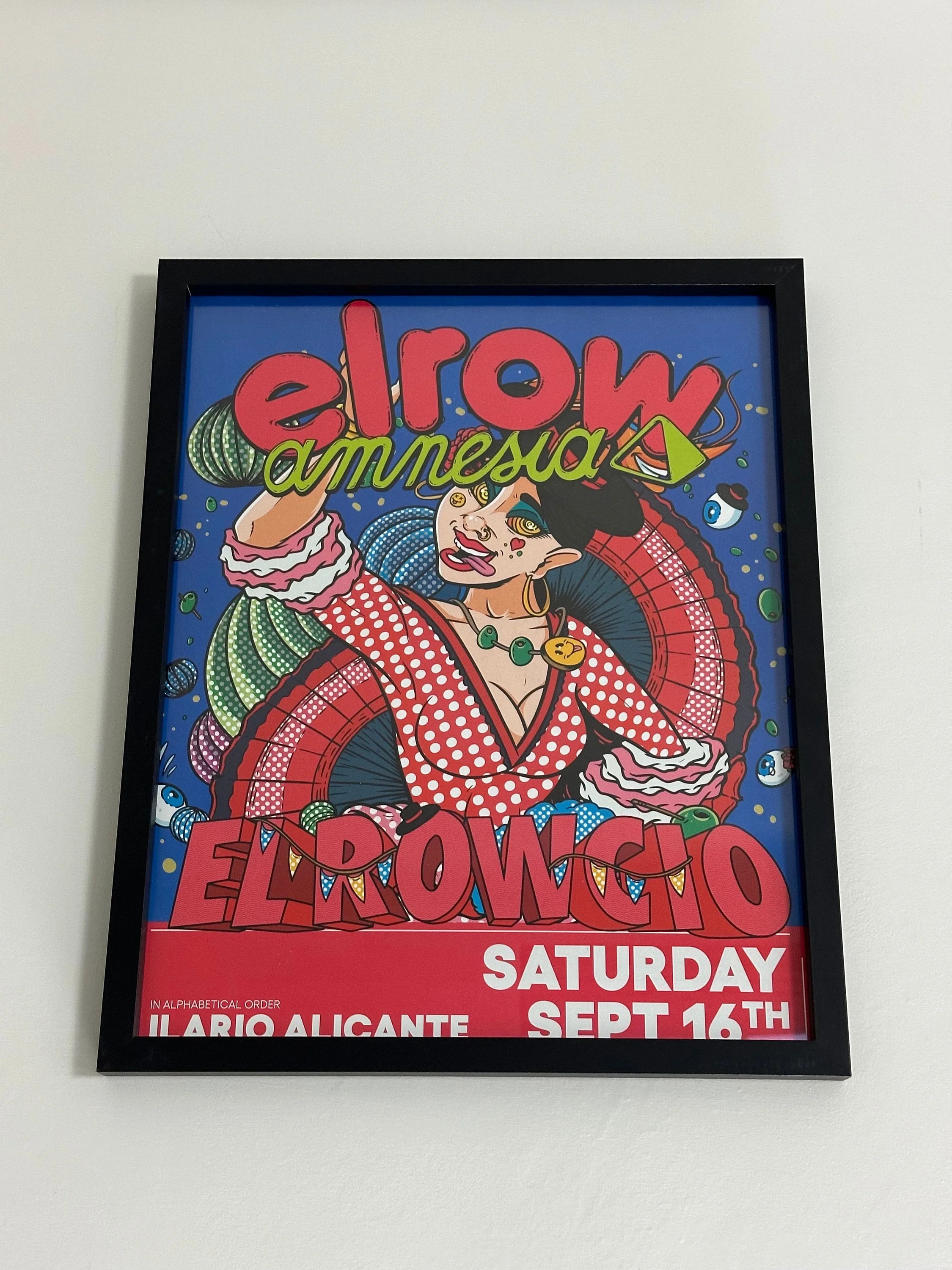 Elrow ~ Amnesia Ibiza Framed Dj Artwork | Luxury Black Frame - Image 4