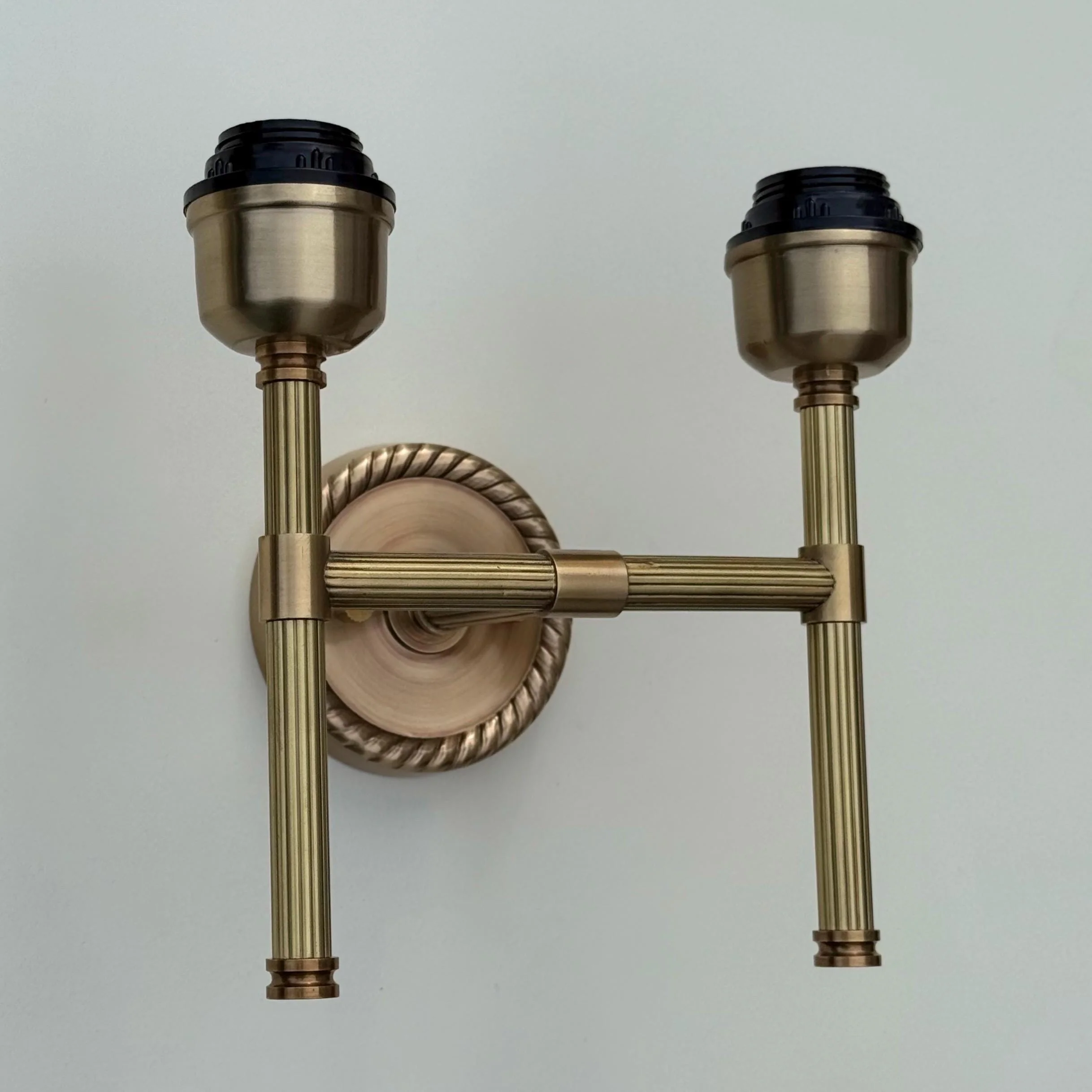 Felbrigg ~ Double Antique Brass Wall Sconce Industrial Vintage Light - Image 2