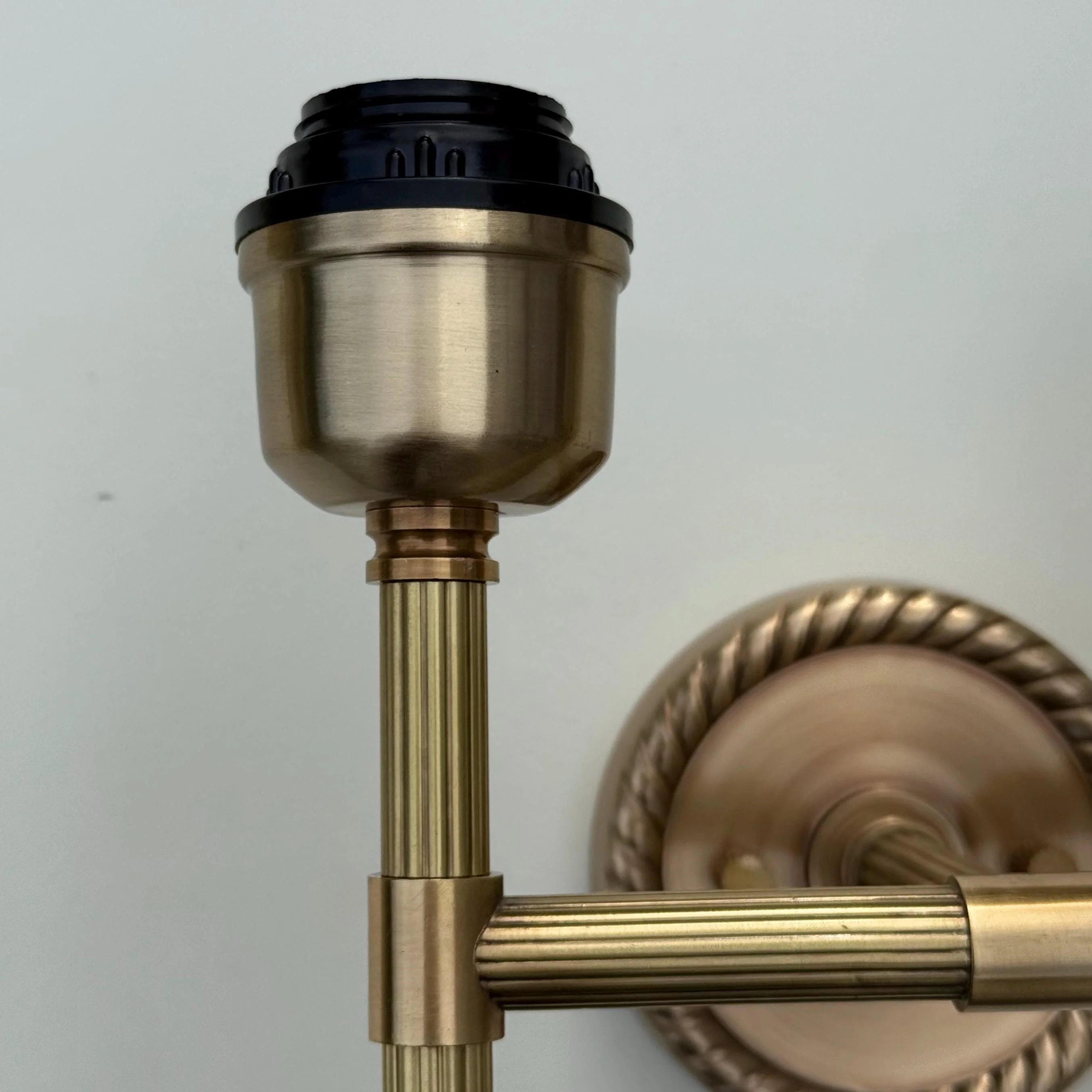 Felbrigg ~ Double Antique Brass Wall Sconce Industrial Vintage Light - Image 5